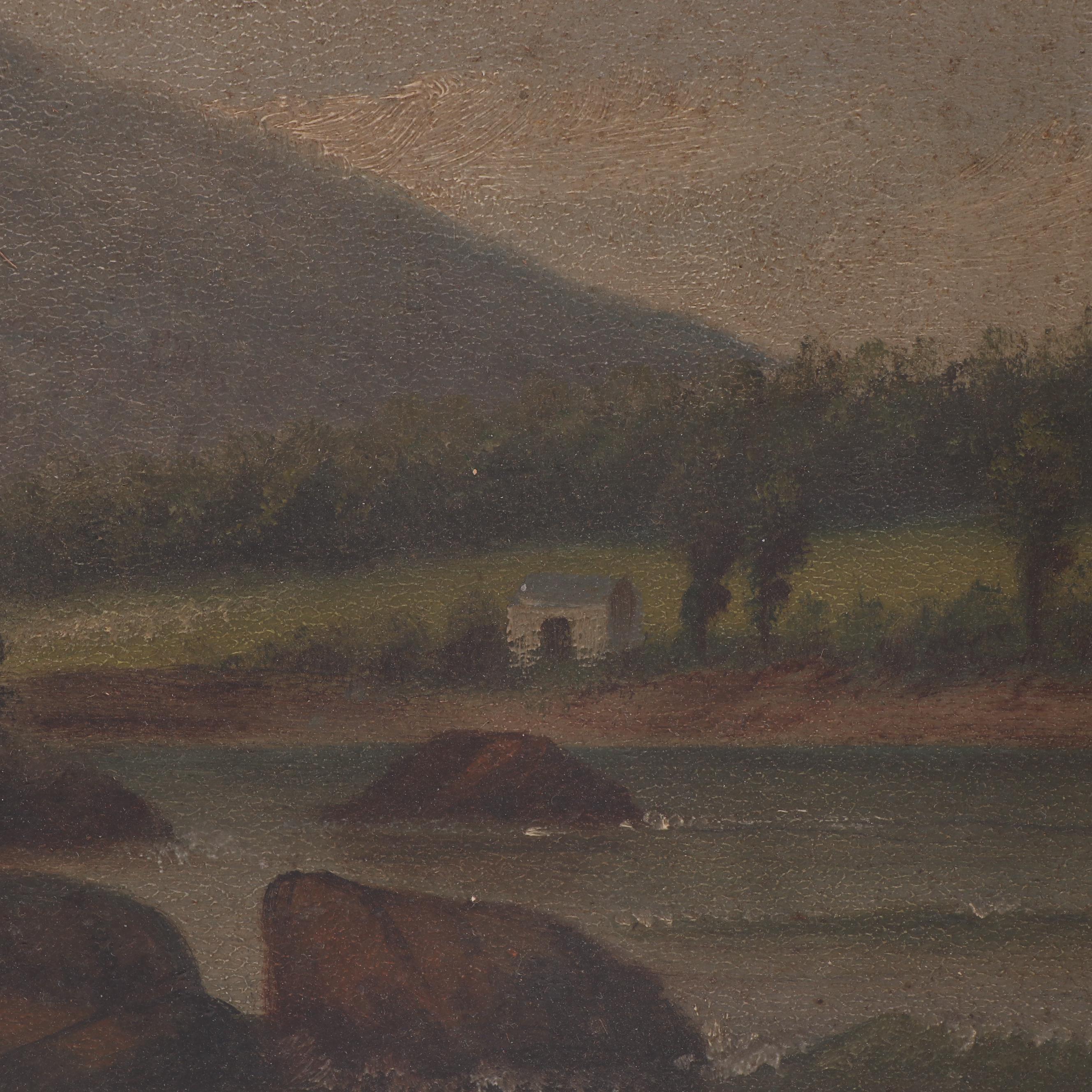 J. Salvea Coastal Landscape Oil Painting