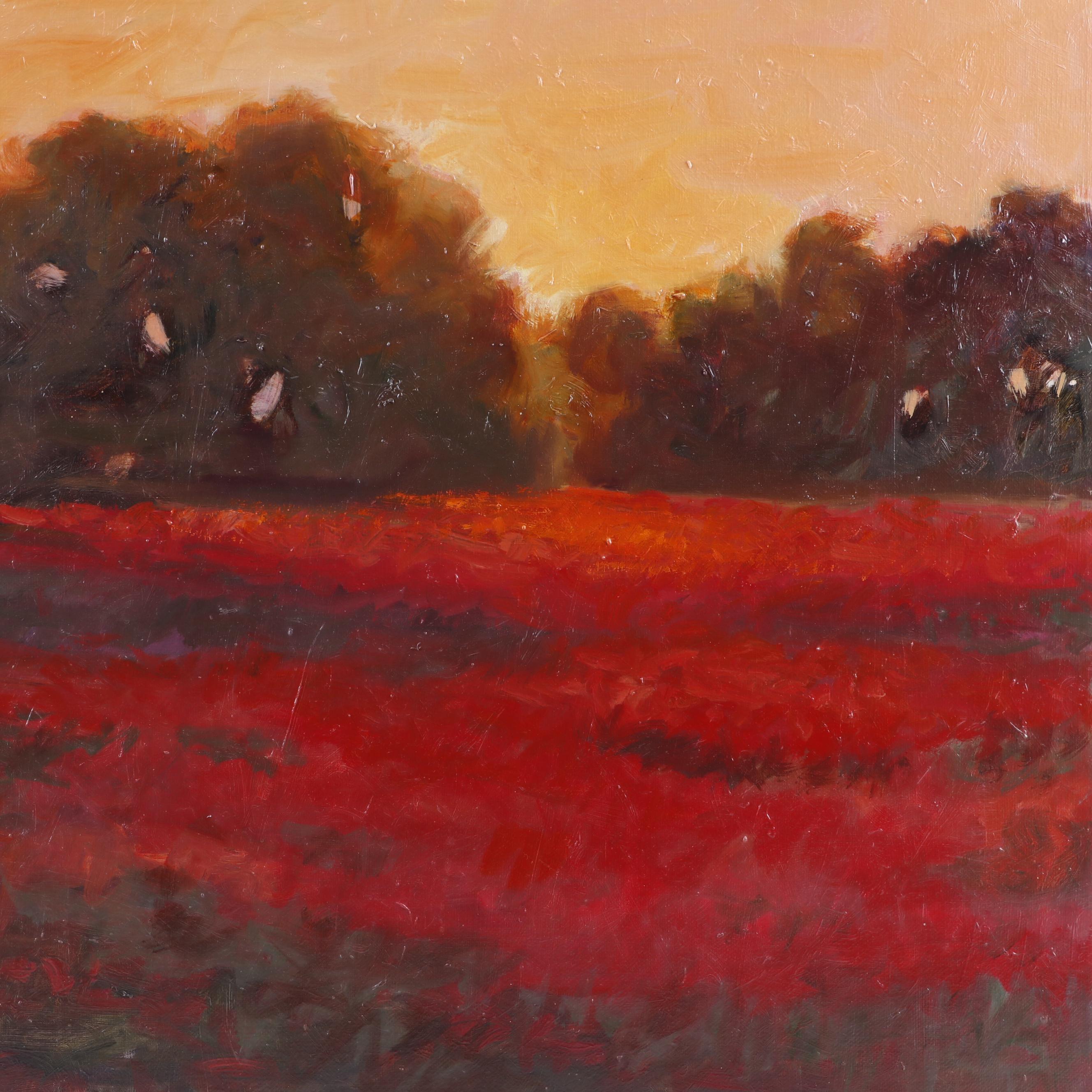 Ann Ruttan Oil Painting "Red Clover, Red Clover"