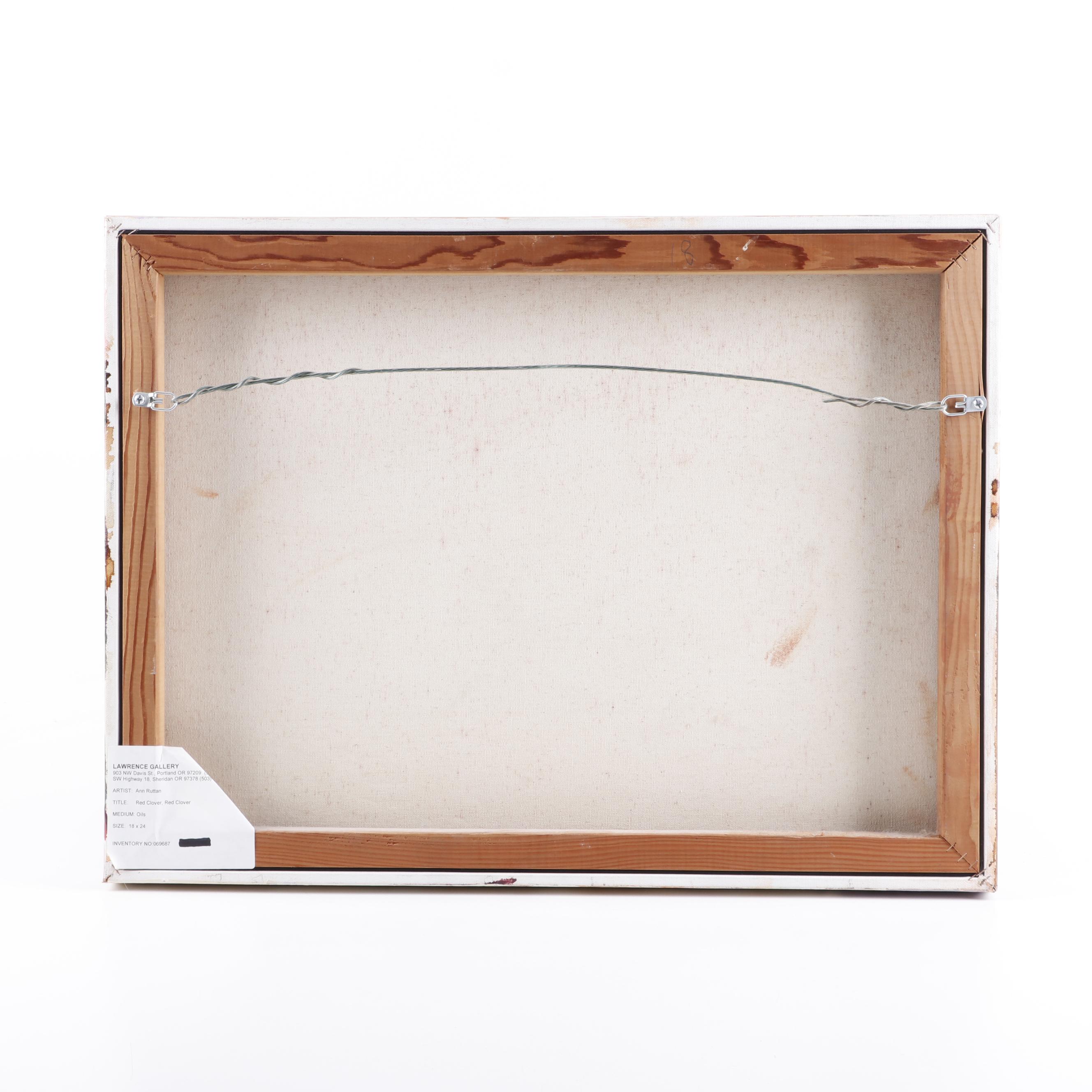 Ann Ruttan Oil Painting "Red Clover, Red Clover"