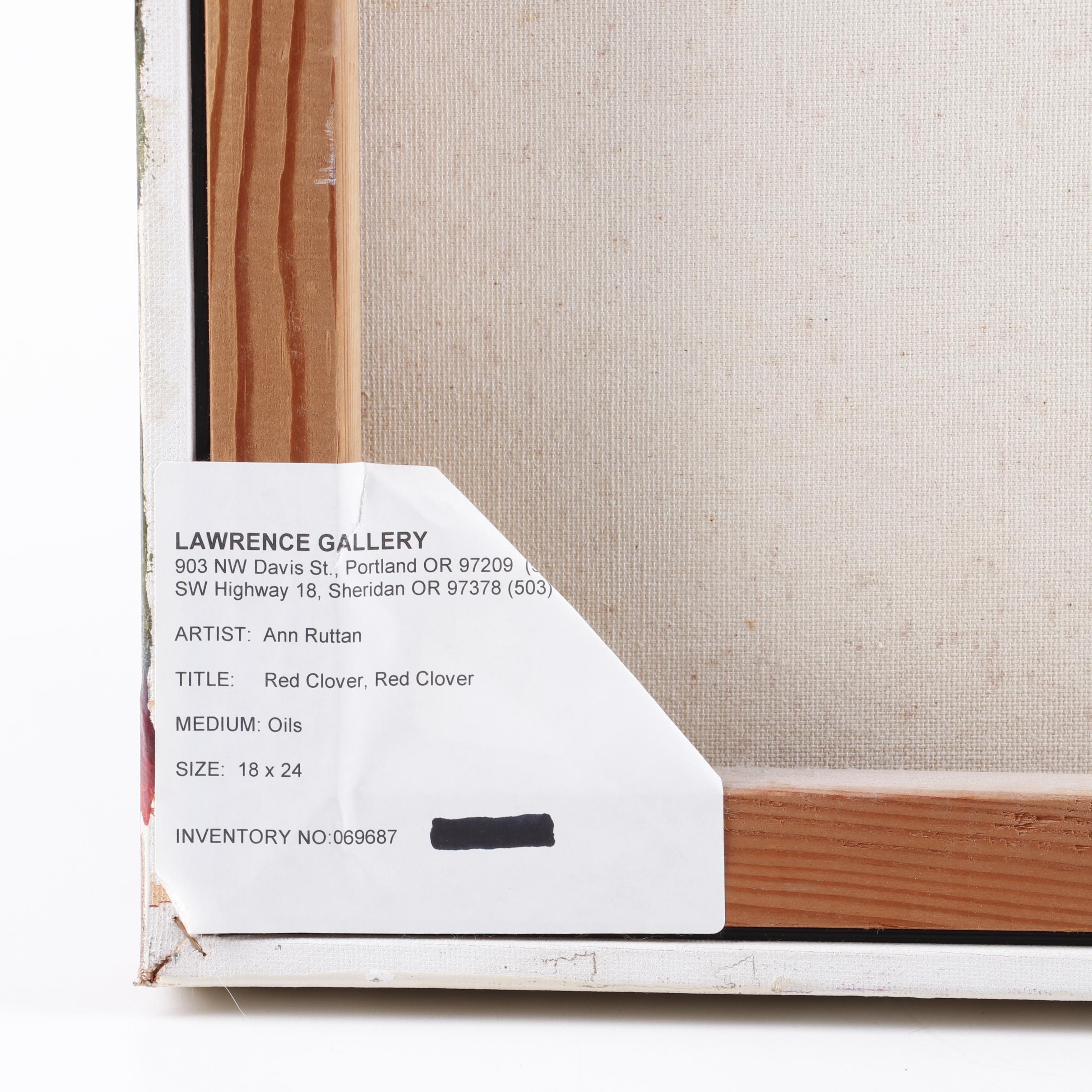 Ann Ruttan Oil Painting "Red Clover, Red Clover"