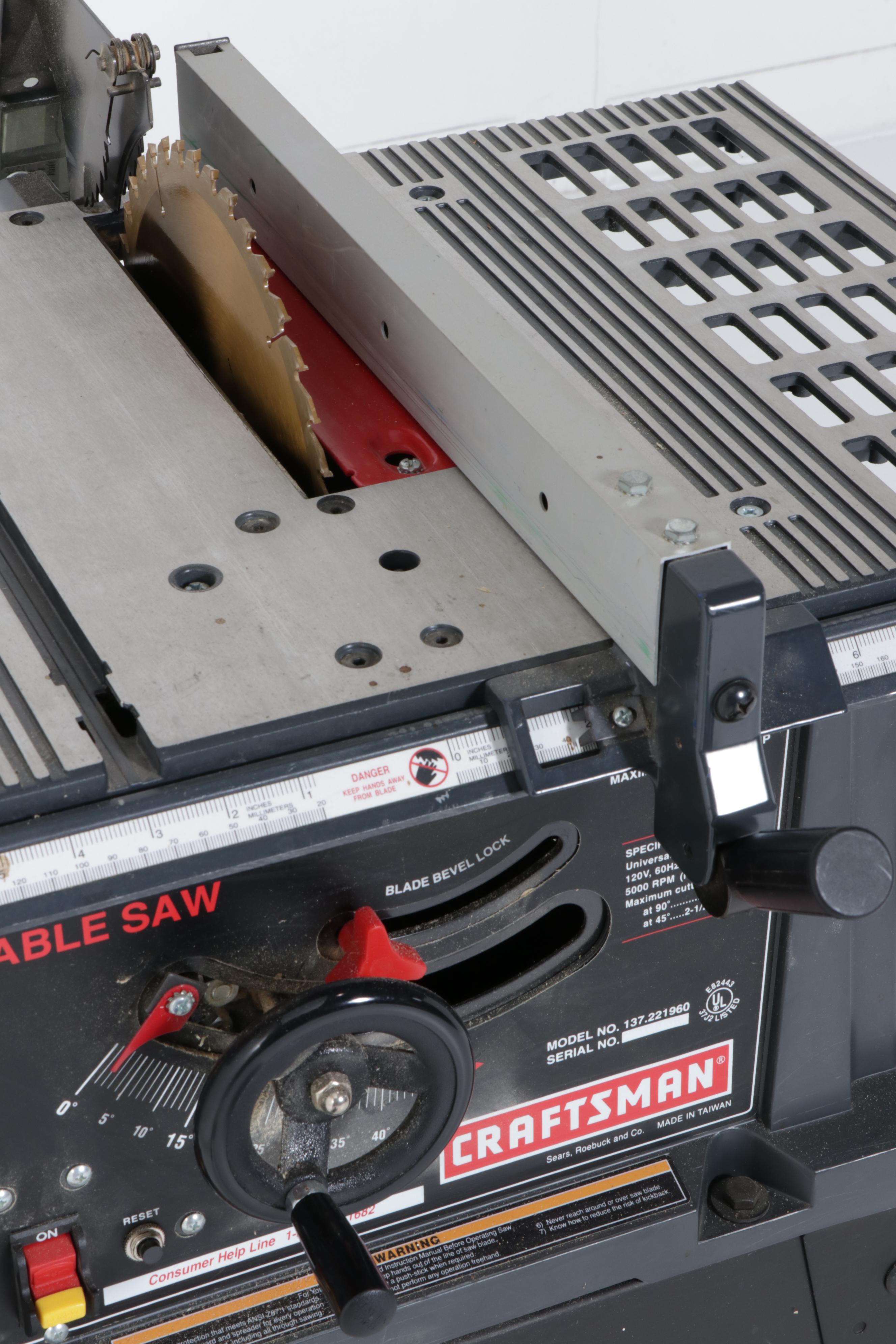 Craftsman 10-inch Table Saw with Stand