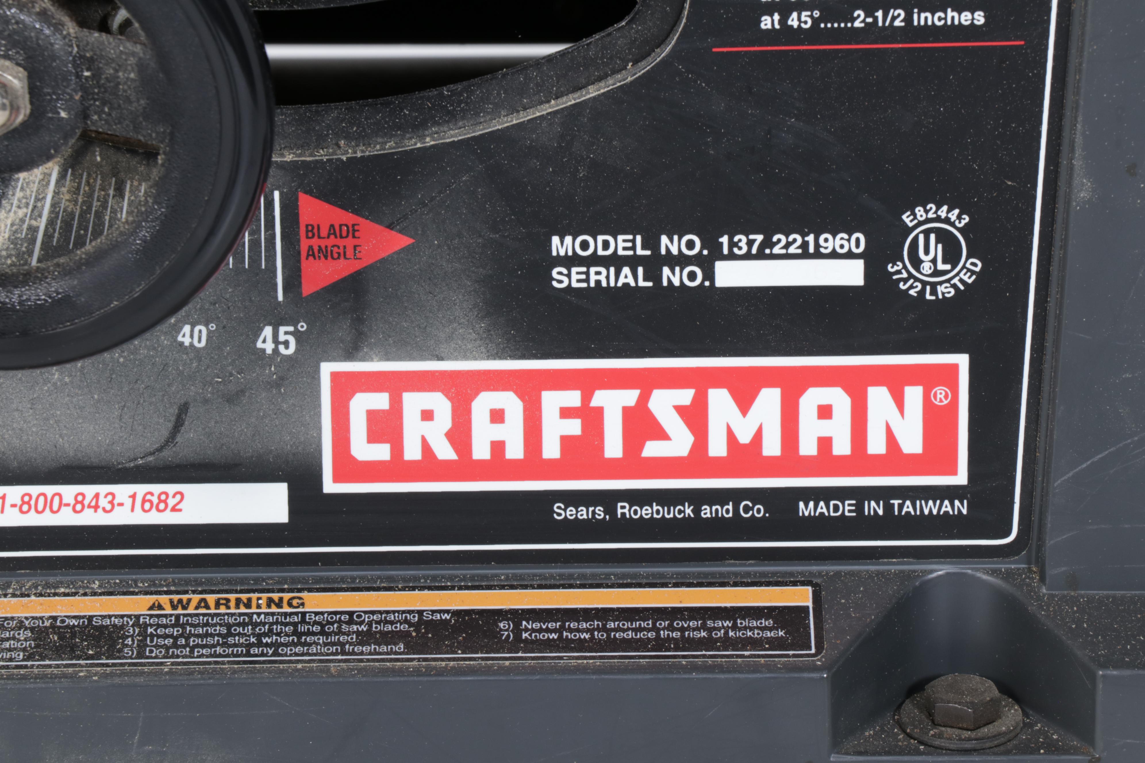 Craftsman 10-inch Table Saw with Stand