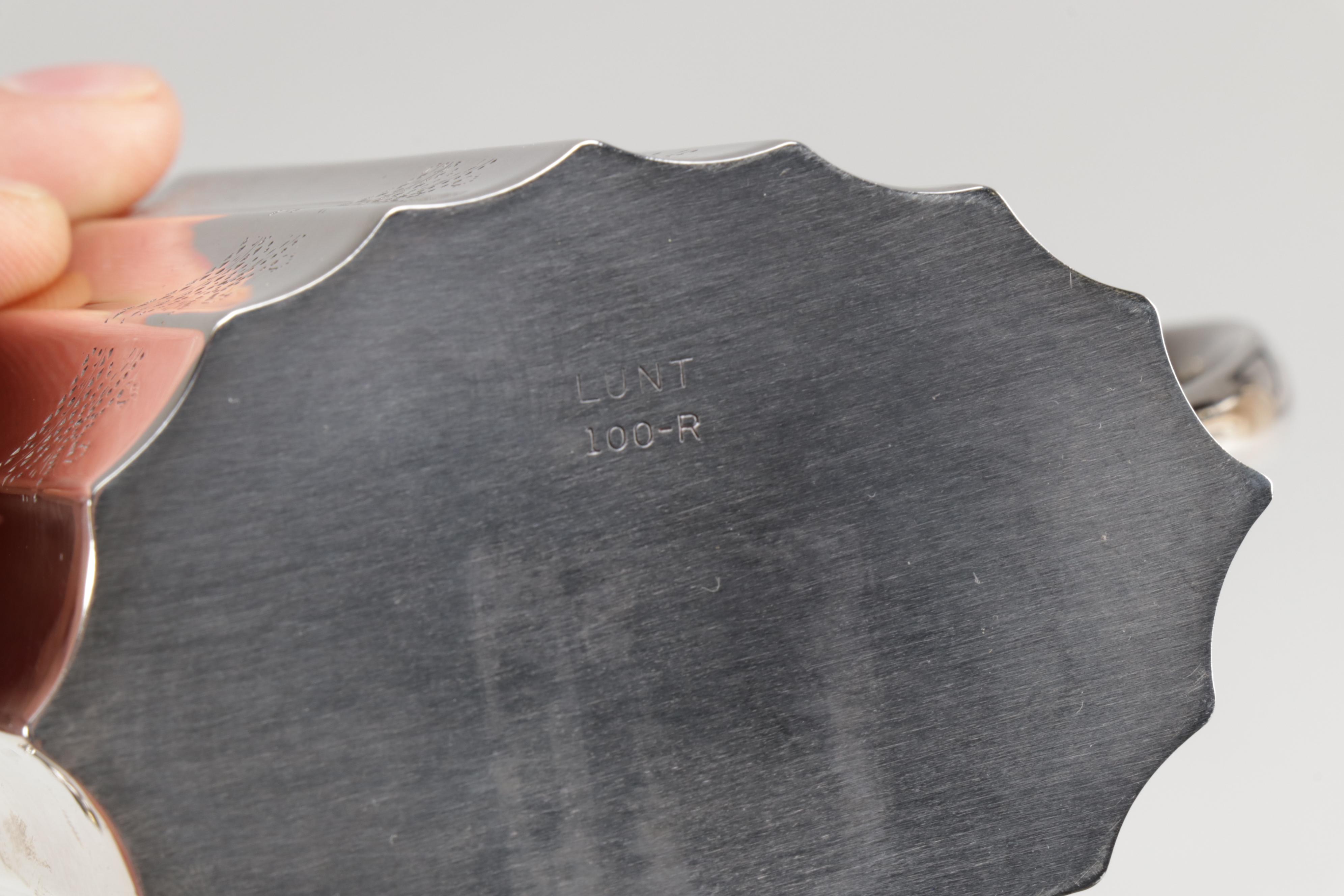 Lunt Silver Plate "Paul Revere" Tea Service and Candlesticks