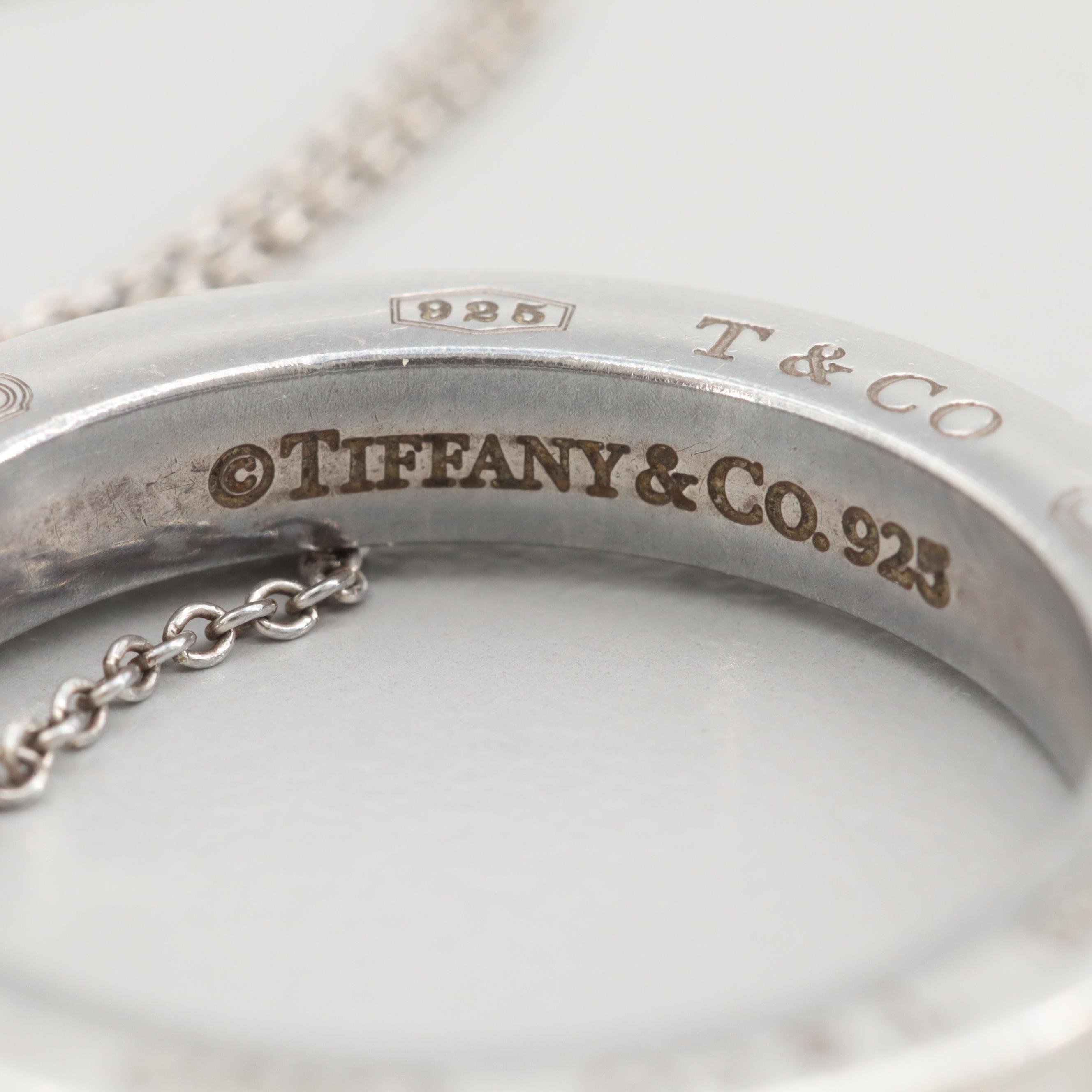 Tiffany & Co. Sterling Silver 1837 Circle Pendant Necklace