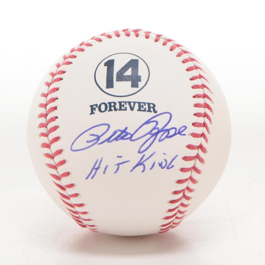 Pete Rose Signed "14 Forever" Rawlings Major League Baseball, COA