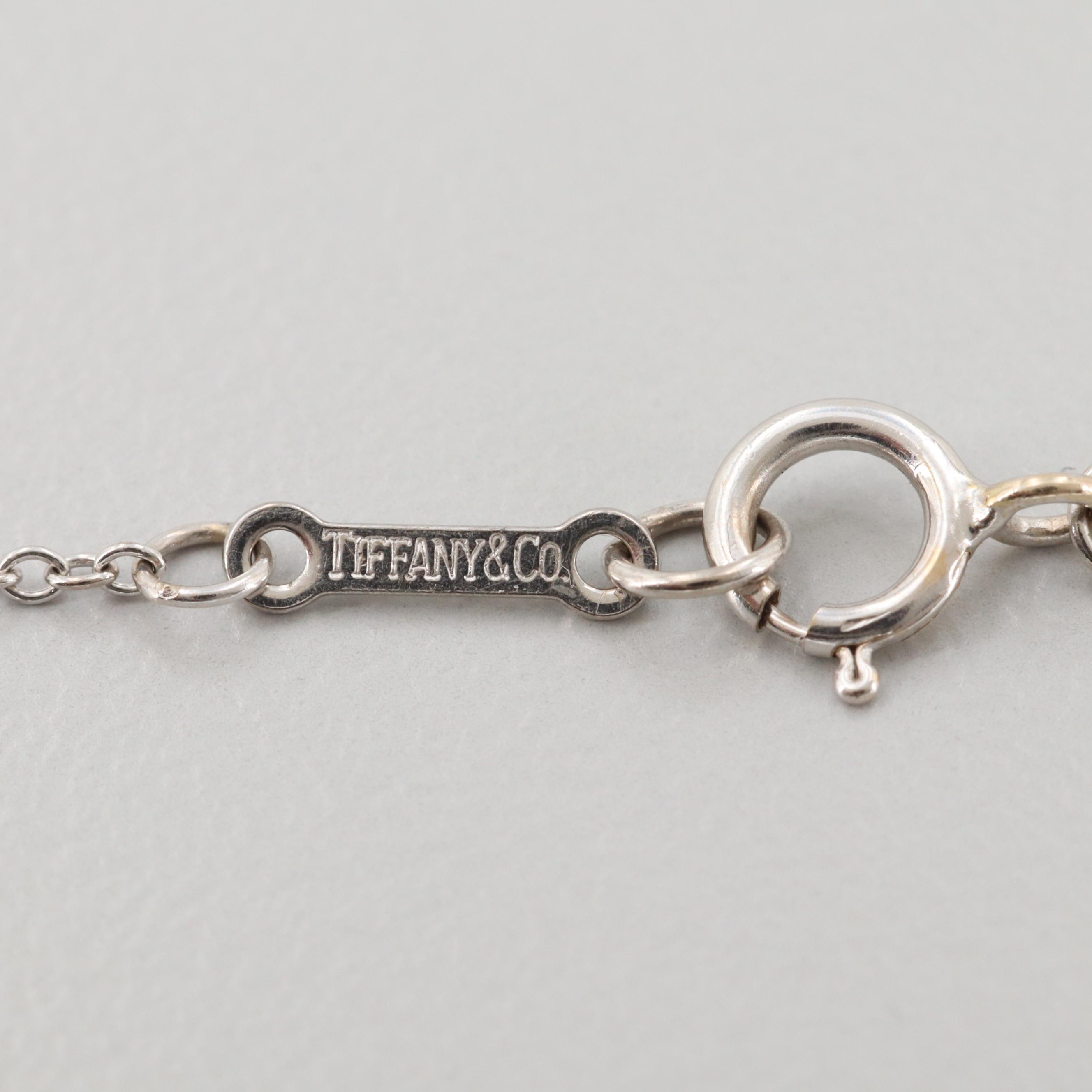 Tiffany & Co.18K White Gold Diamond Infinity Heart Necklace by Paloma Picasso