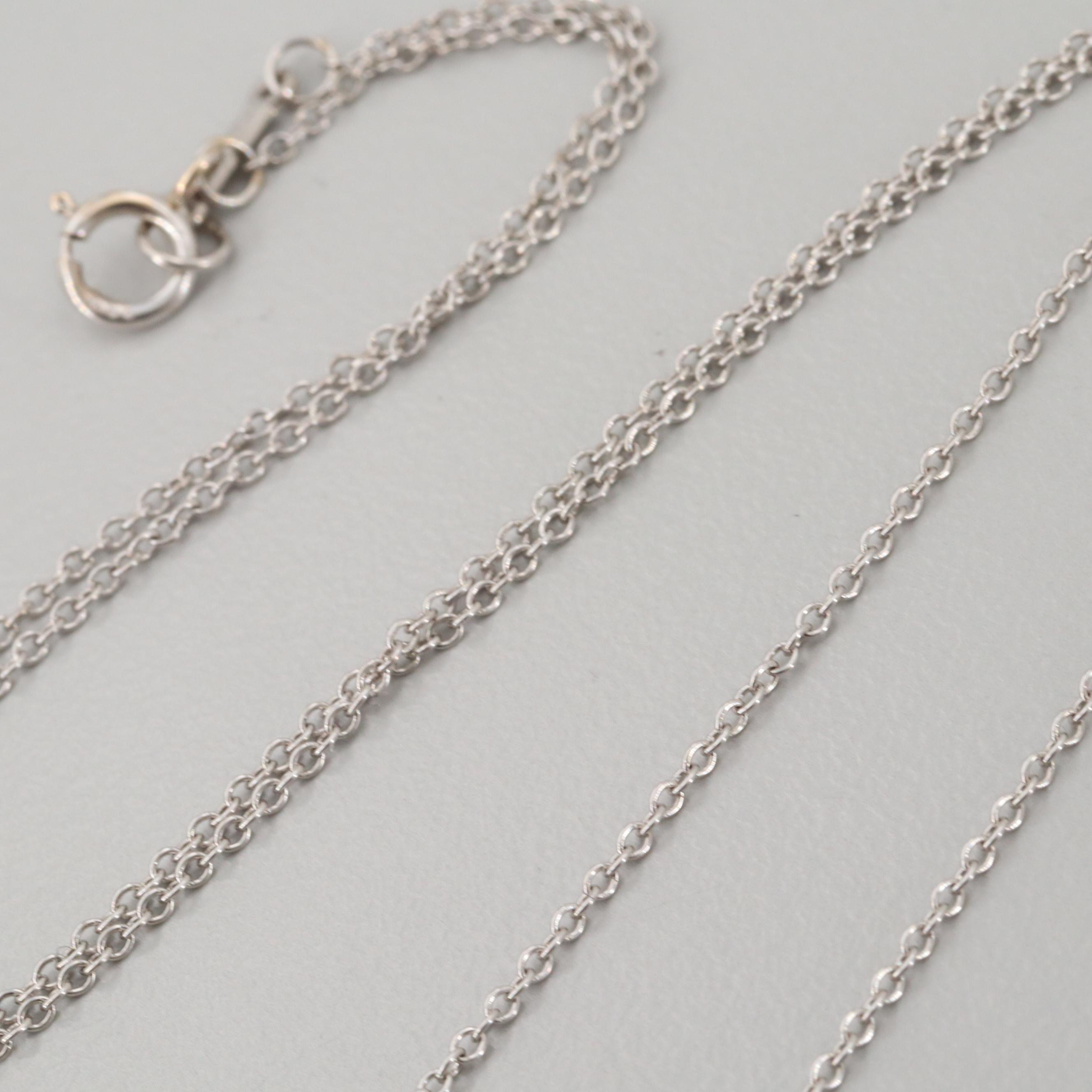 Tiffany & Co.18K White Gold Diamond Infinity Heart Necklace by Paloma Picasso