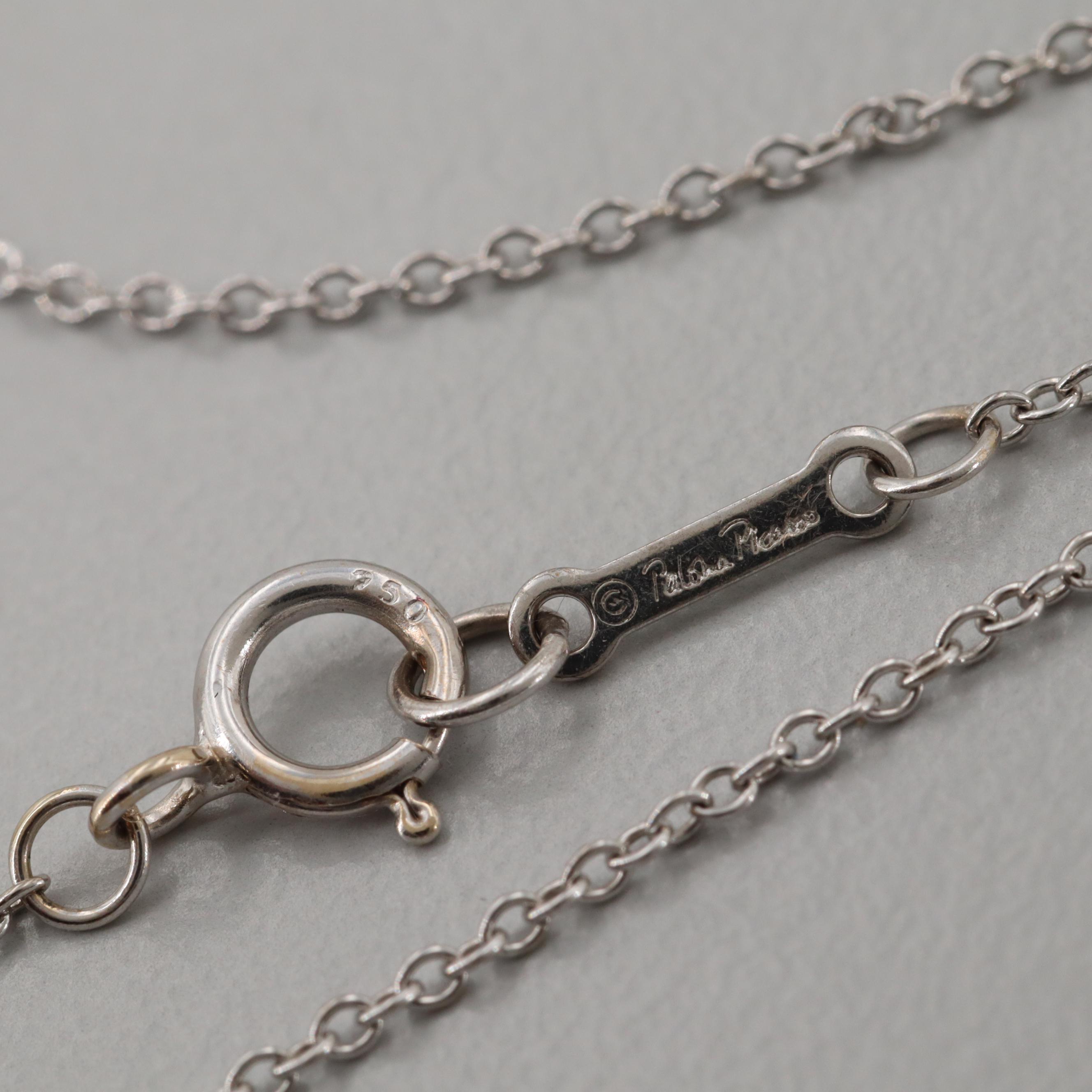 Tiffany & Co.18K White Gold Diamond Infinity Heart Necklace by Paloma Picasso