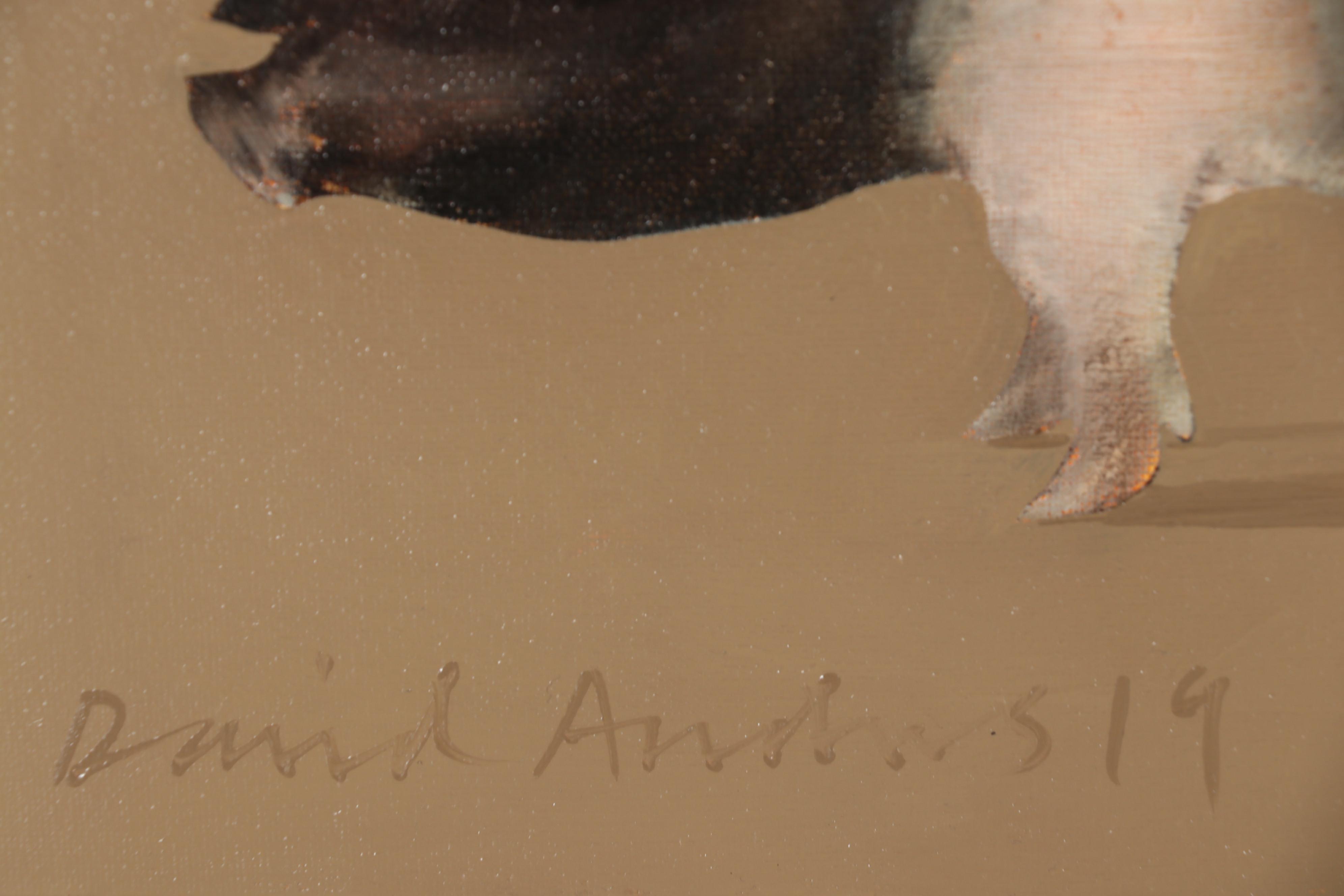 David Andrews Oil Painting Pig Portrait