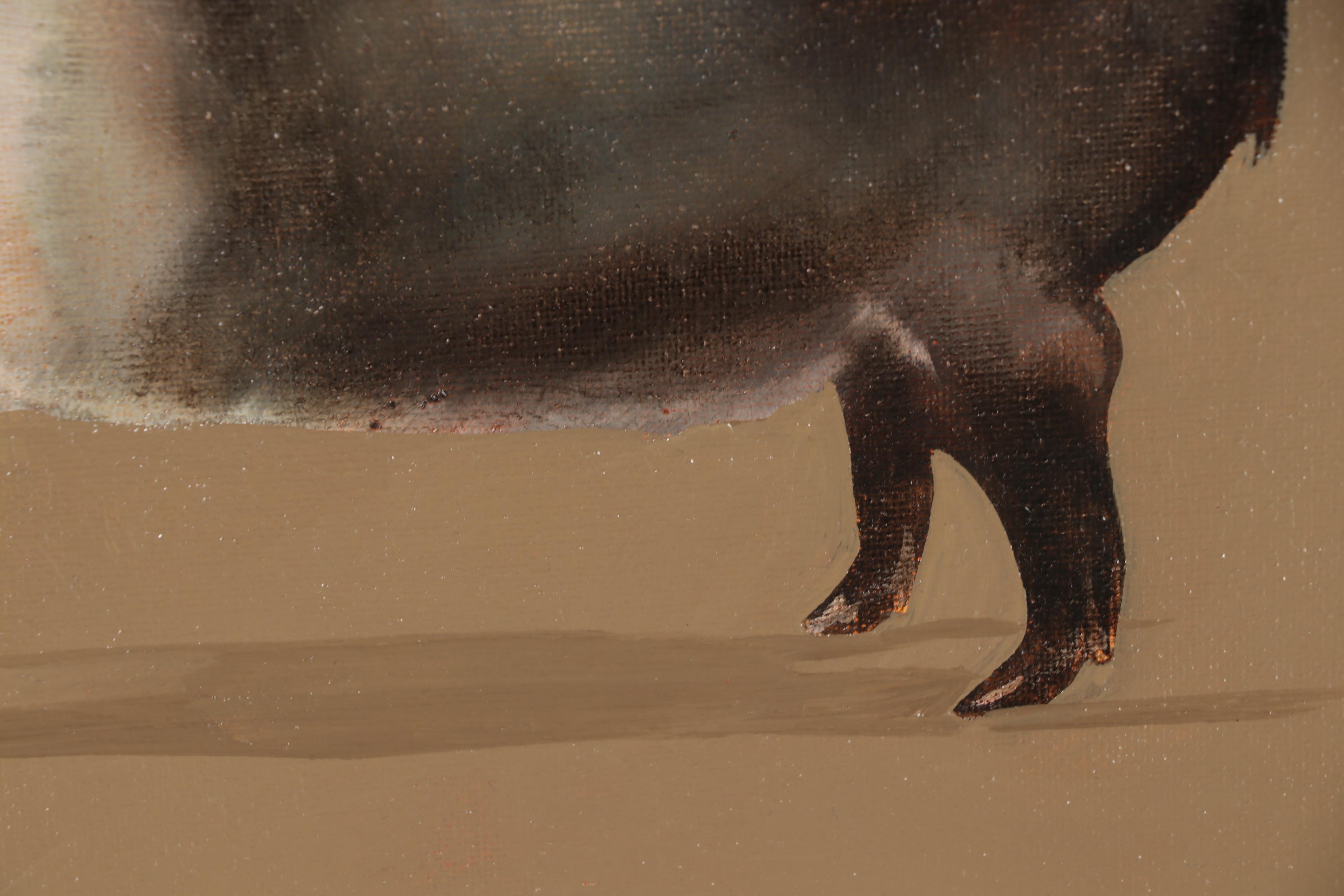 David Andrews Oil Painting Pig Portrait