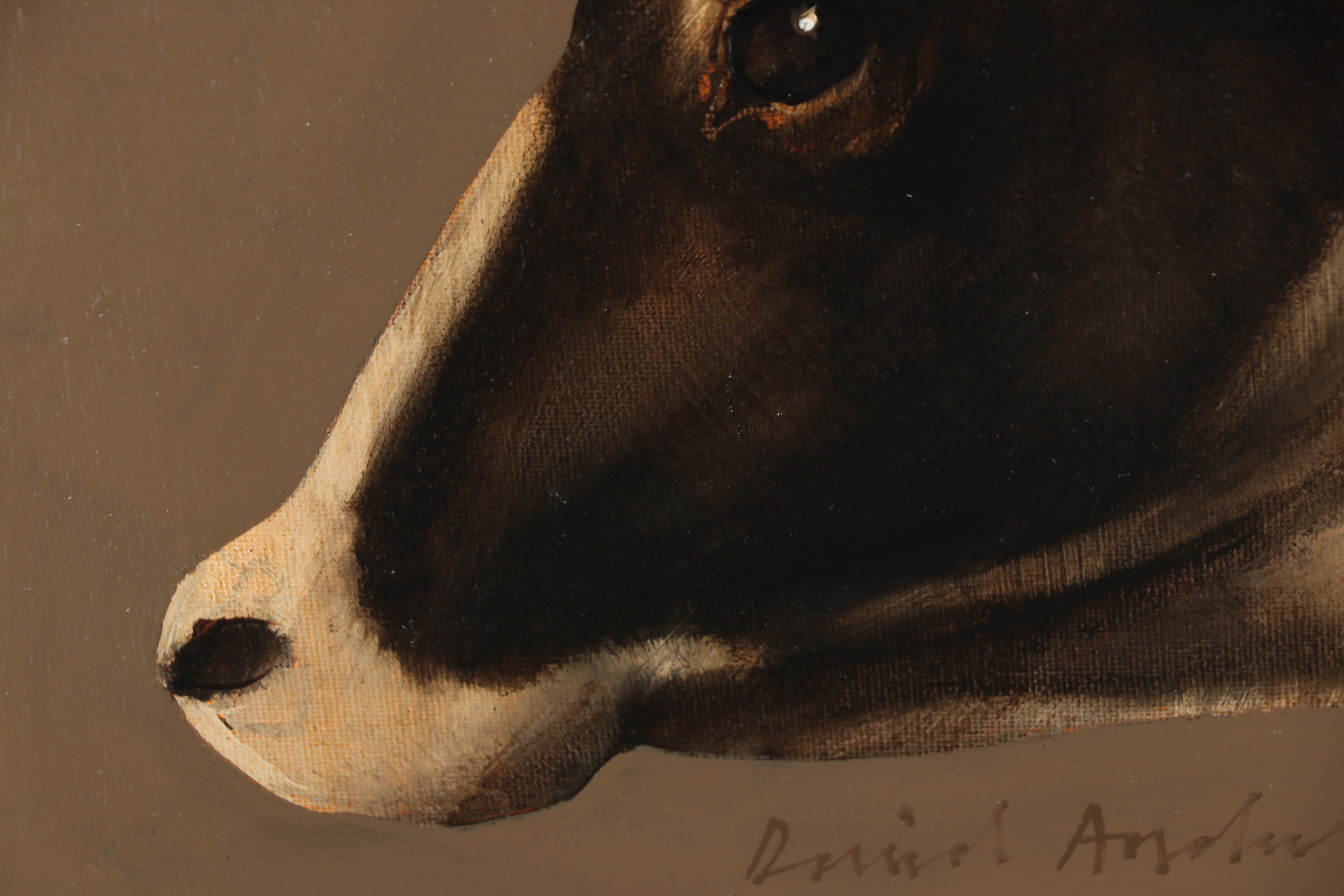 David Andrews Oil Painting Cow Portrait