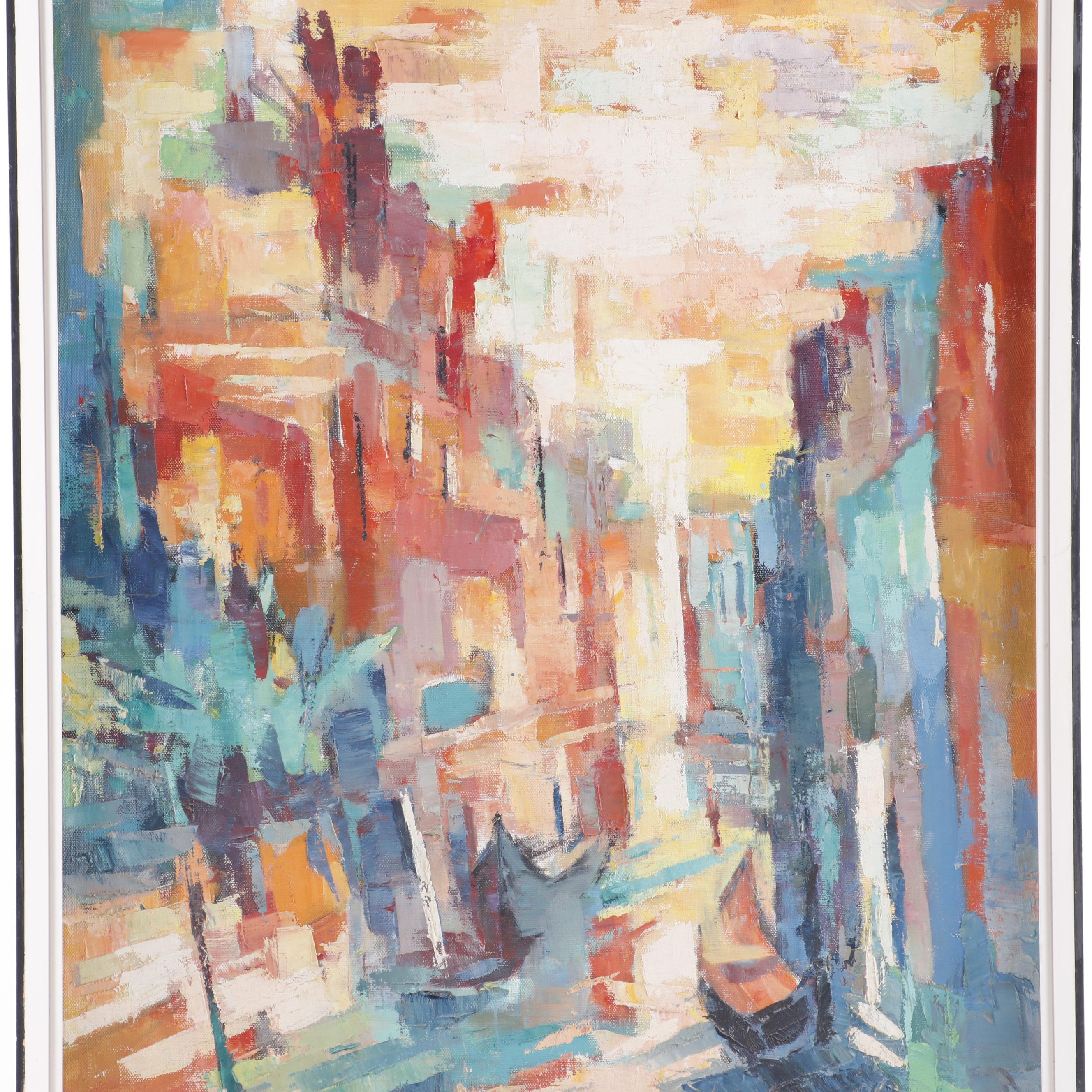 Max Gordon Abstract Oil Painting