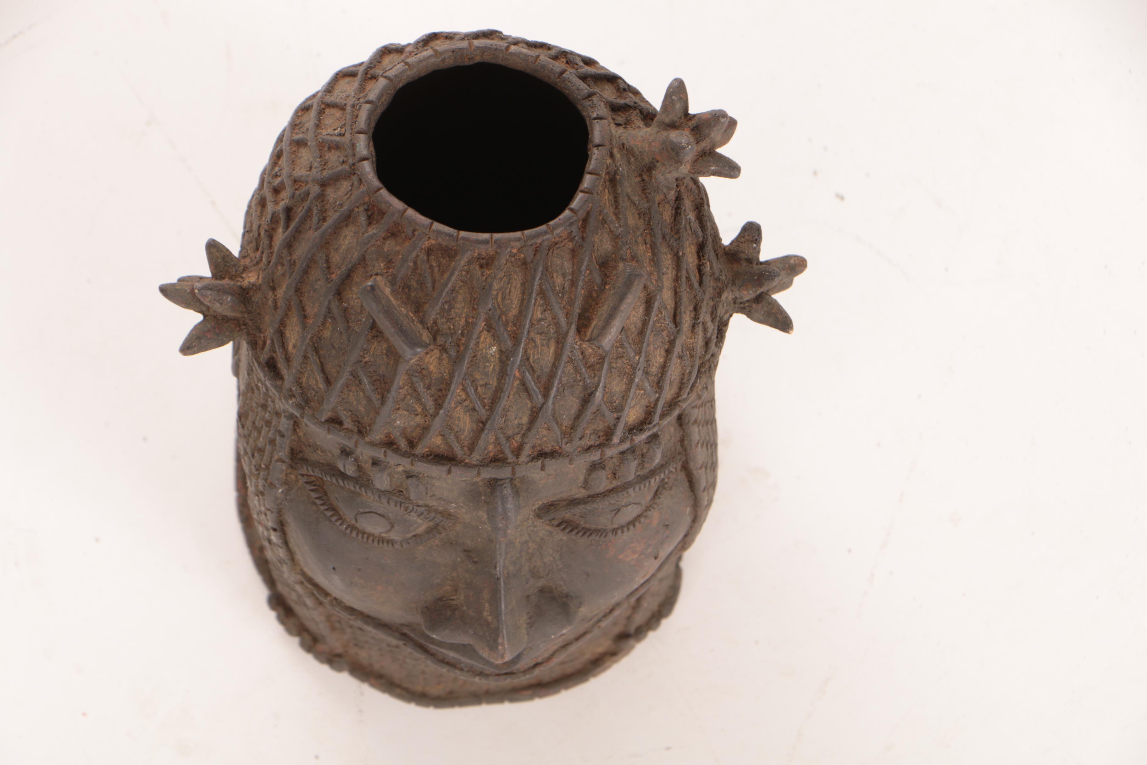 Benin Bronze "Oba" Memorial Head