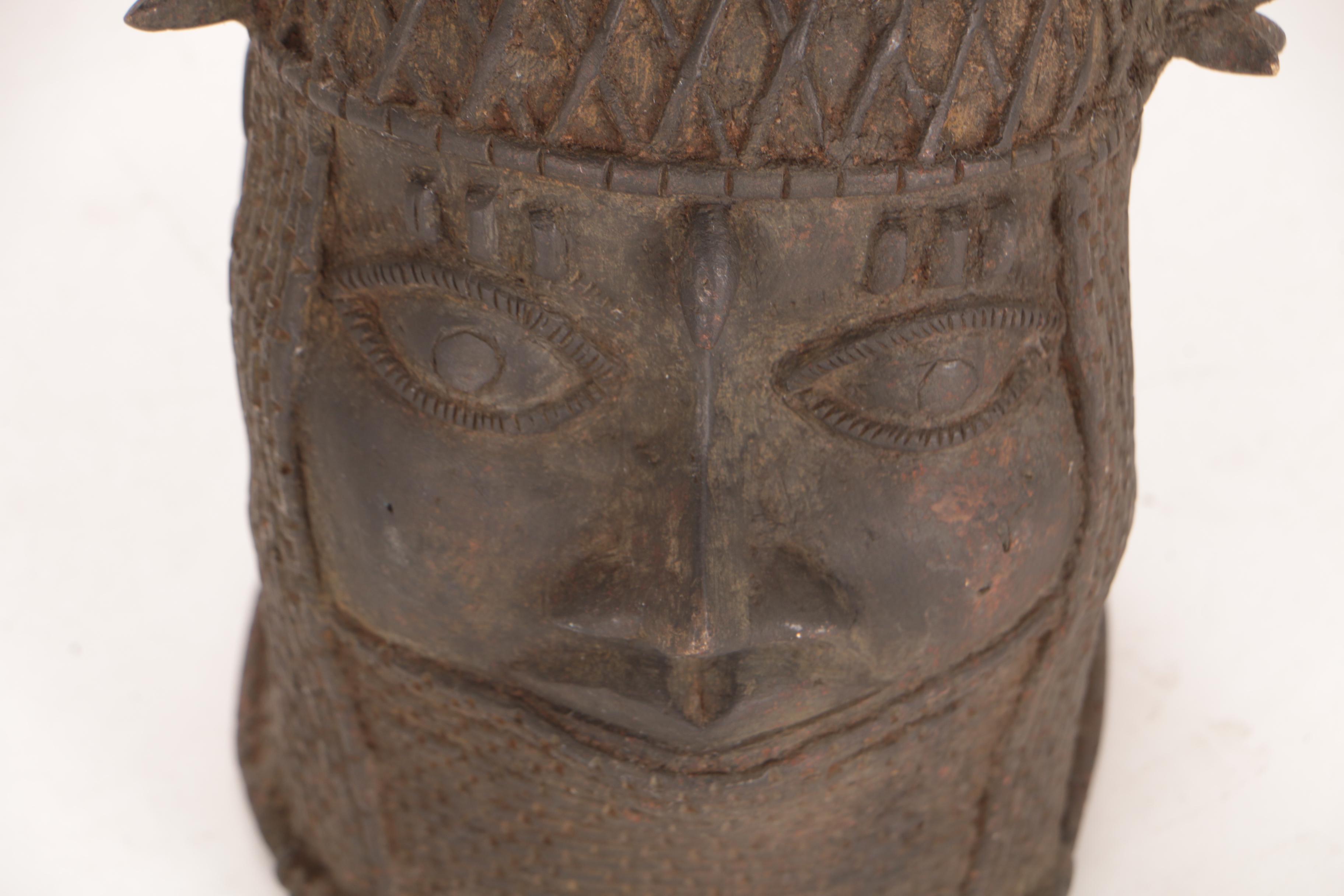 Benin Bronze "Oba" Memorial Head