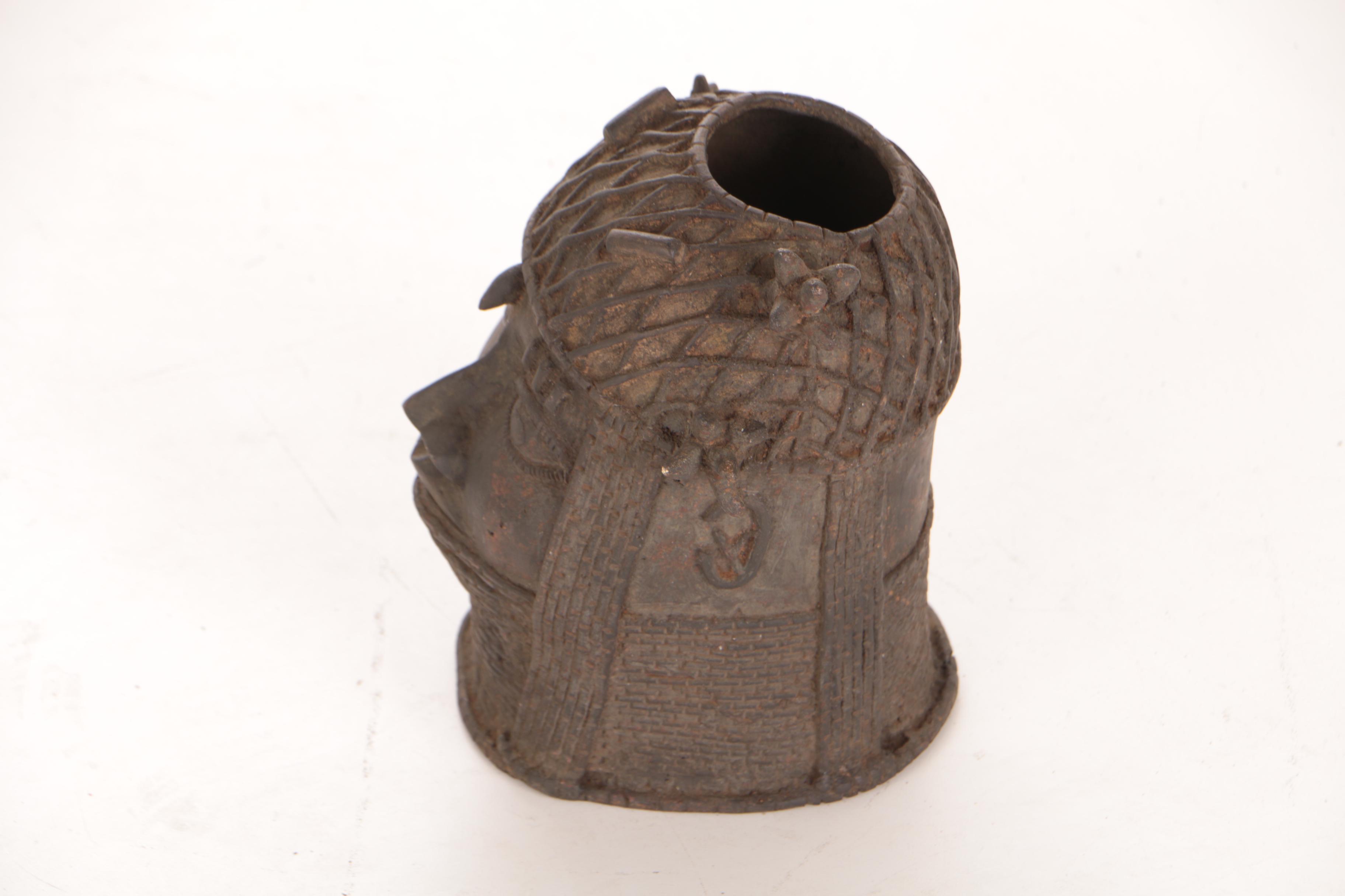 Benin Bronze "Oba" Memorial Head