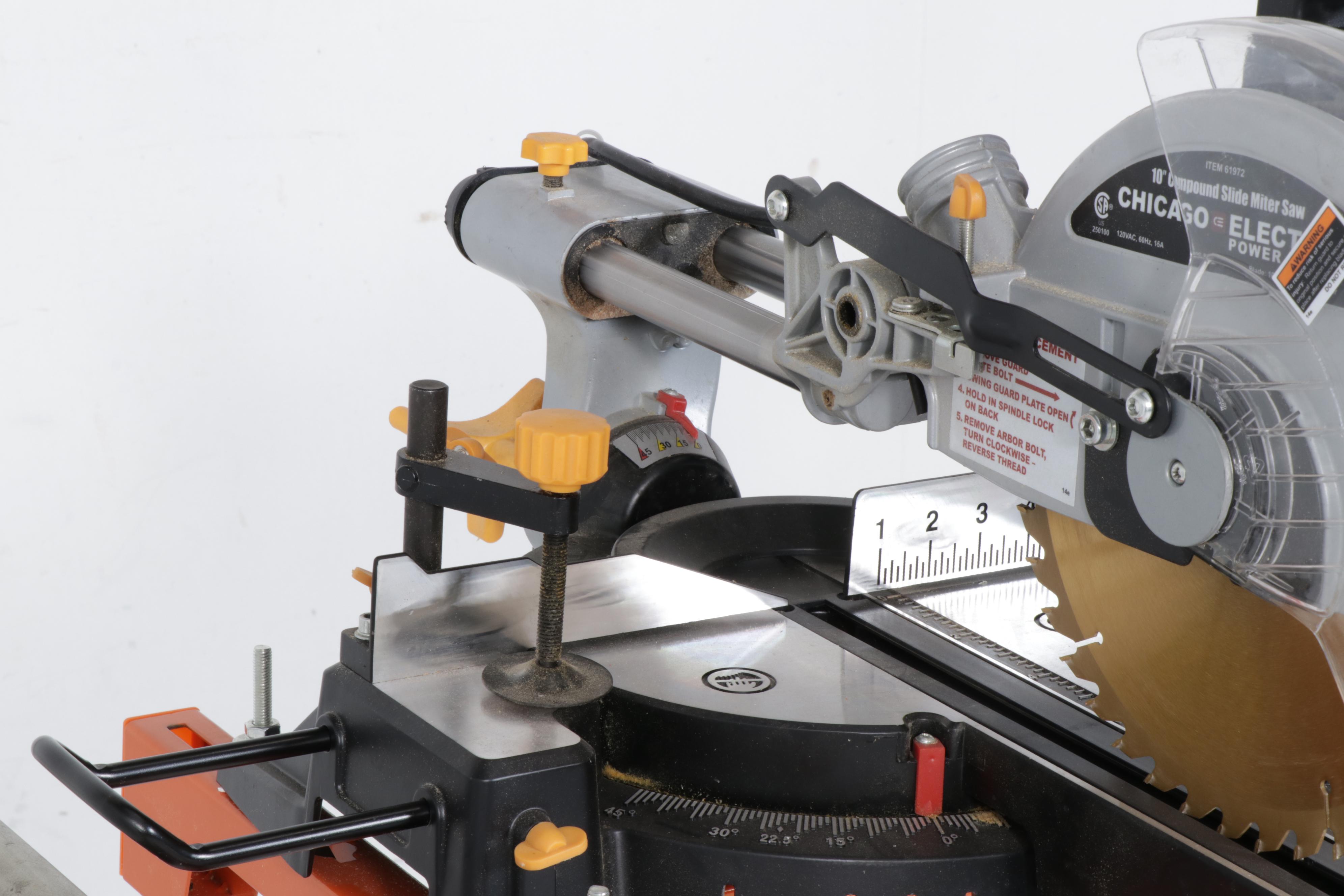 Chicago Electric 10-Inch Compound Miter Saw with Stand