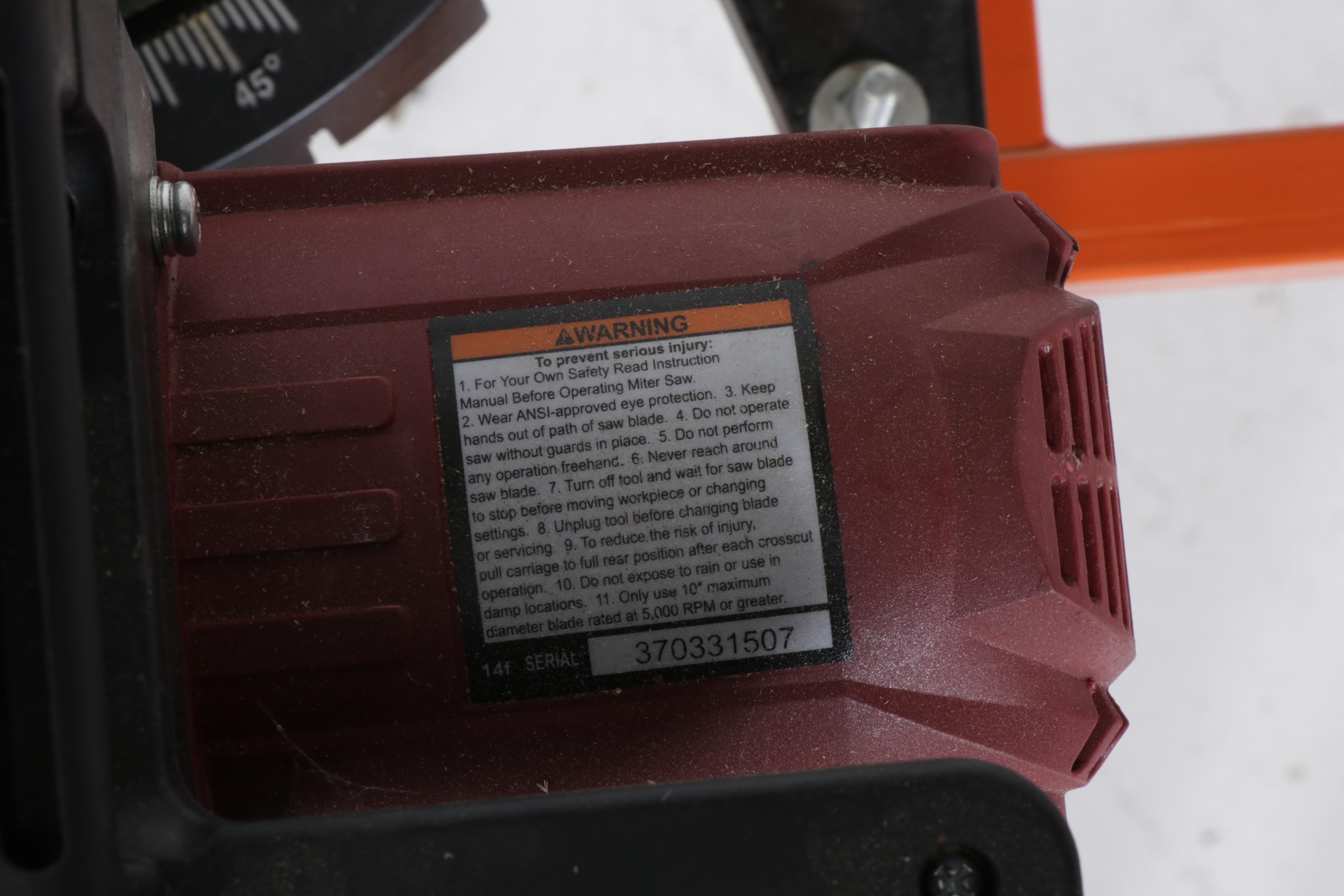 Chicago Electric 10-Inch Compound Miter Saw with Stand