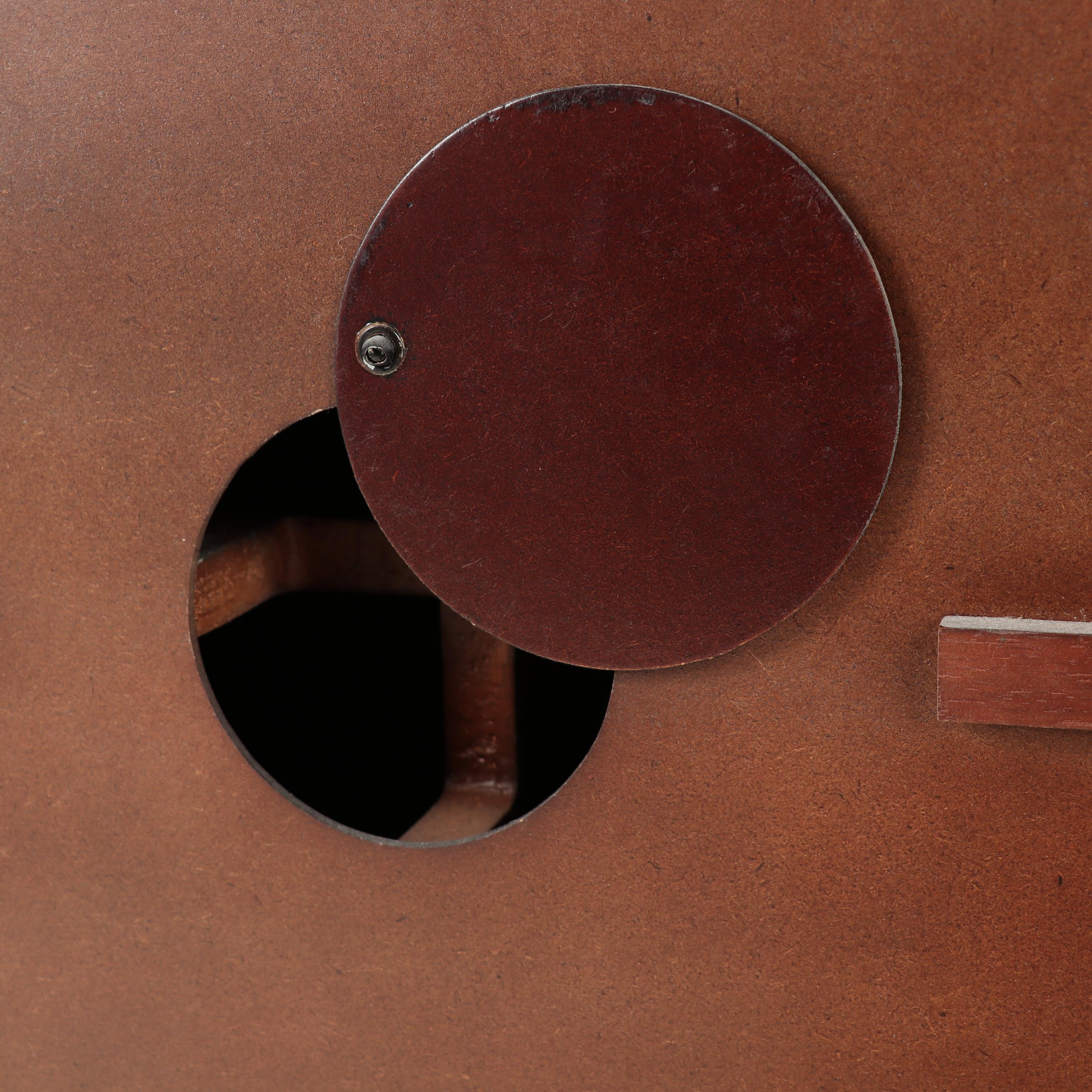 Contemporary Pier One Imports Carved and Painted Wooden Cabinet