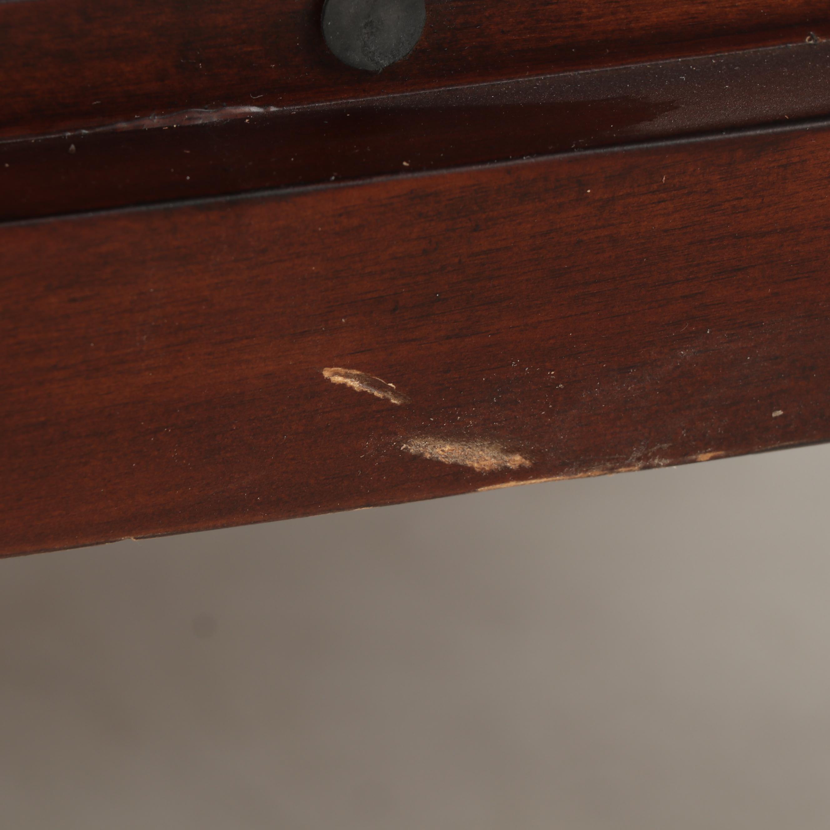 Contemporary Pier One Imports Carved and Painted Wooden Cabinet