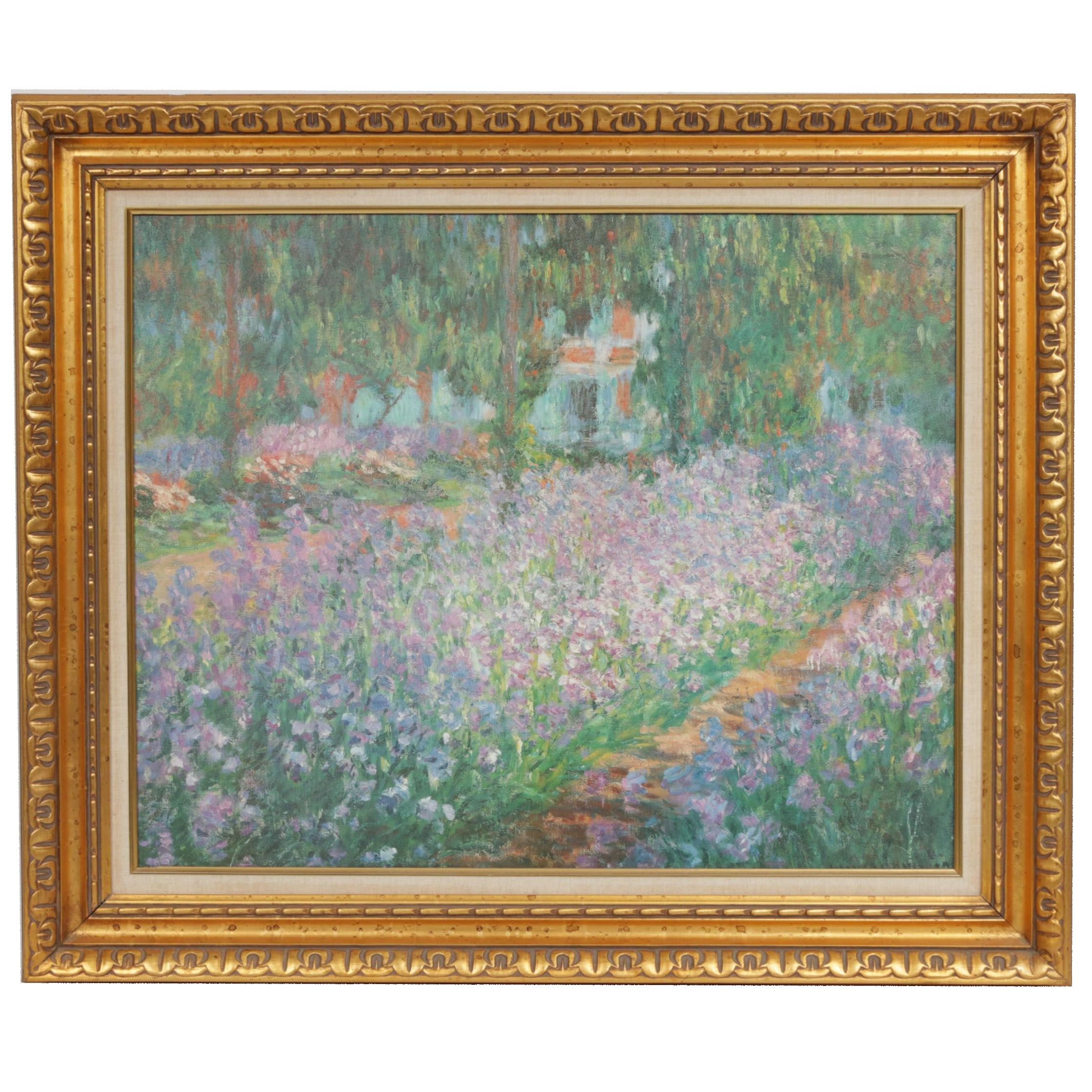 Impressionist Style Garden Landscape Oil Painting