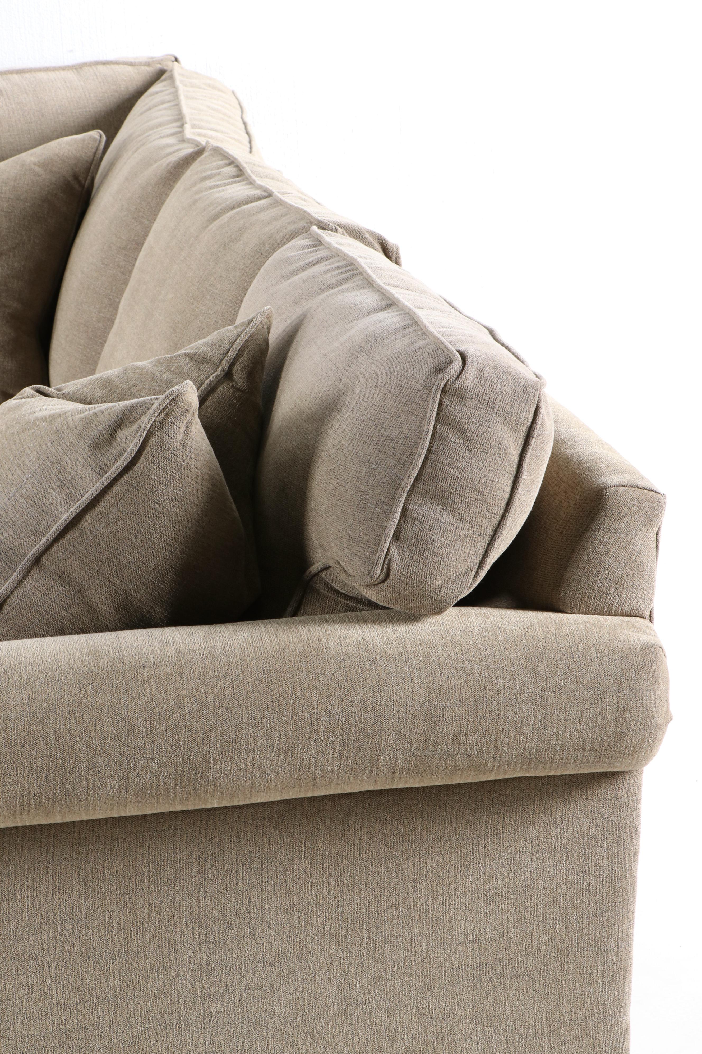 Haverty's Furniture Corey Grey Fabric-Upholstered Sectional Sofa, Contemporary