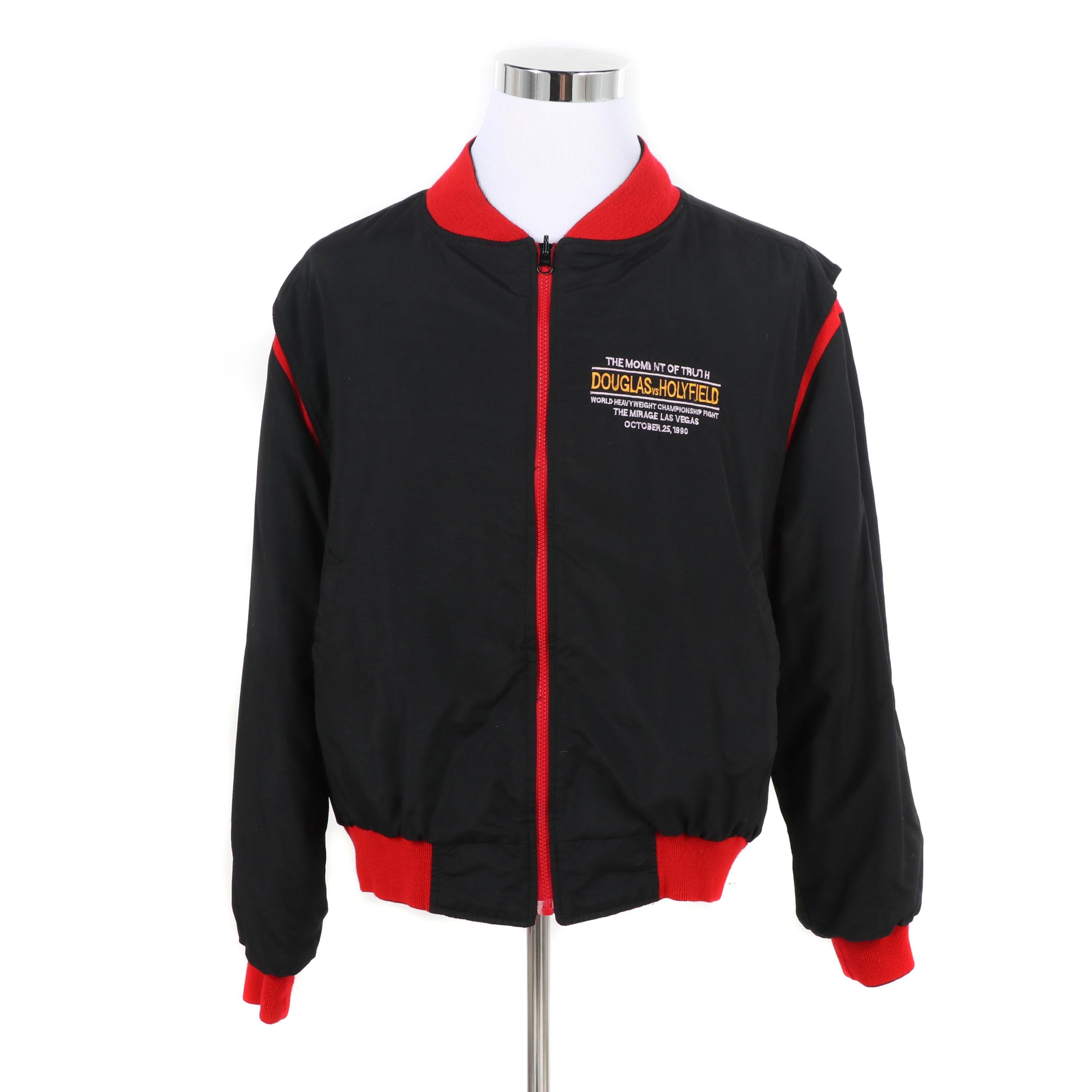 Men's “Douglas vs Holyfield” Mirage Las Vegas Bomber Jacket, 1990