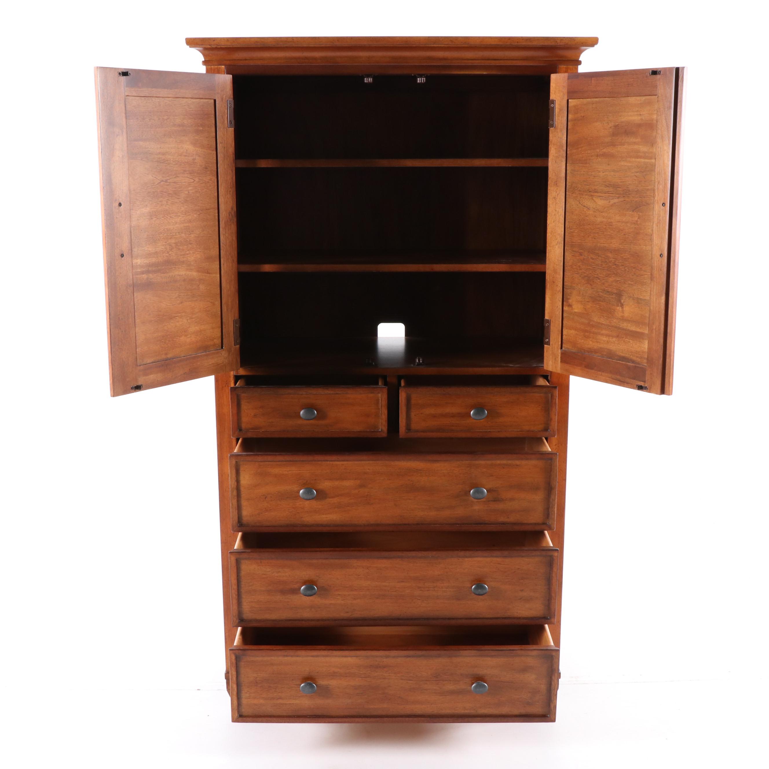 Ethan Allen Walnut Armoire, Contemporary