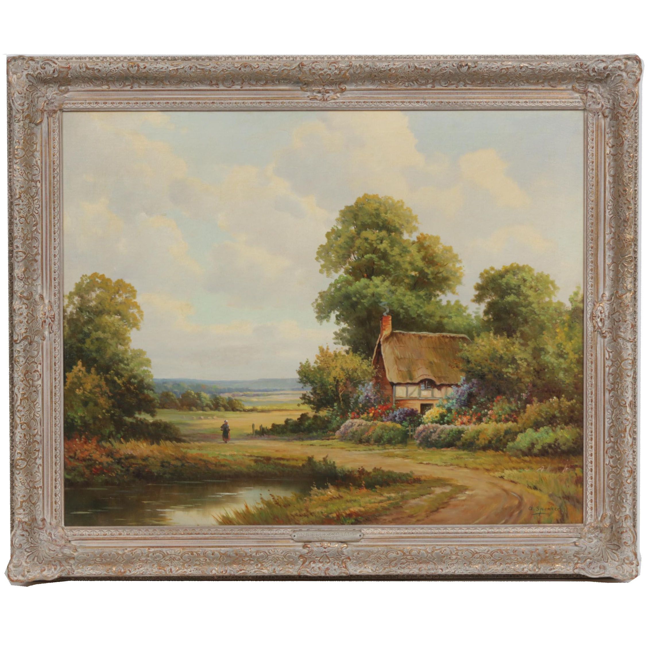 Augustus Spencer Oil Painting "An Essex Cottage"