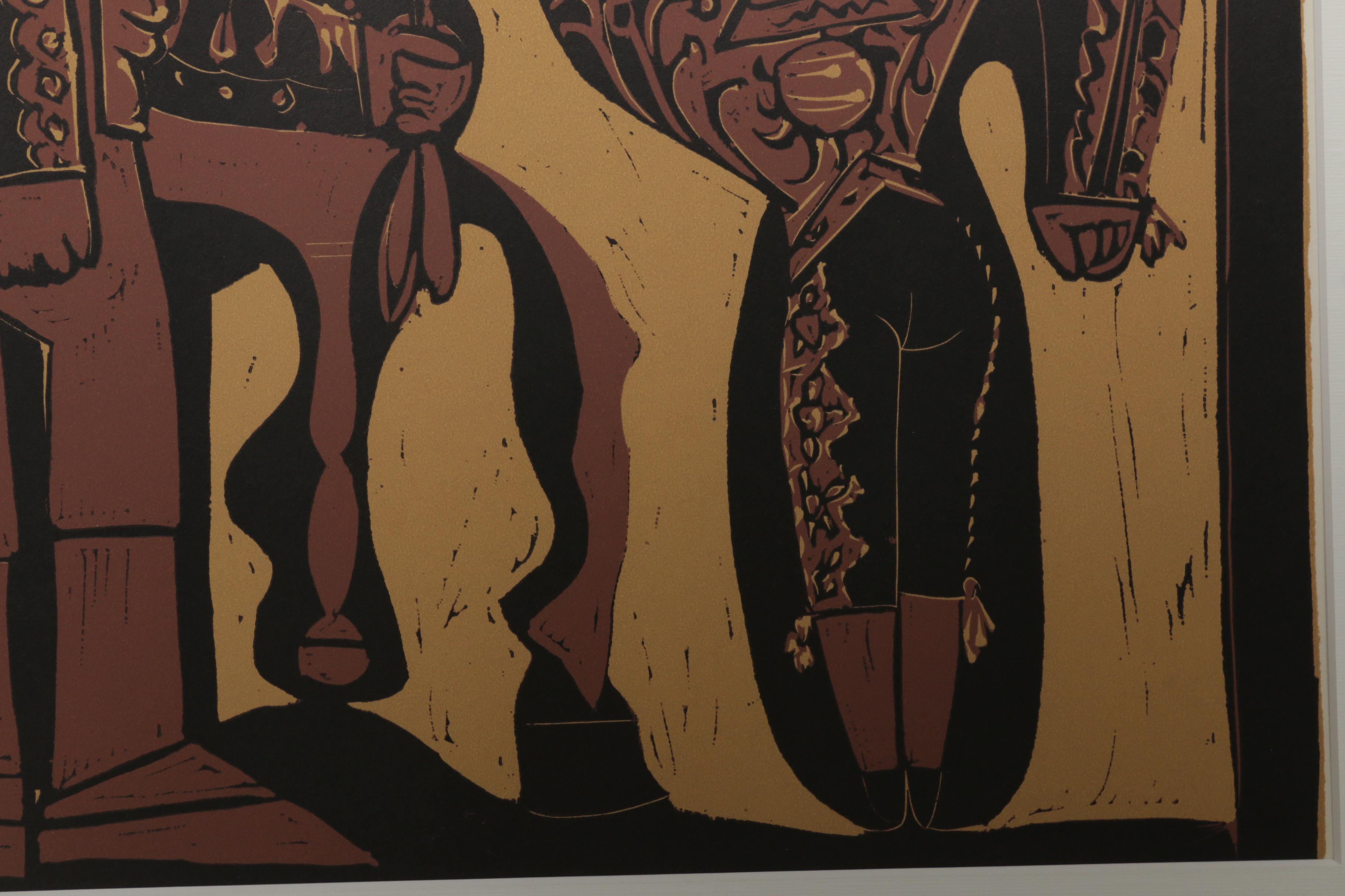 Pablo Picasso Linoleum Cut "Picador and Matador"