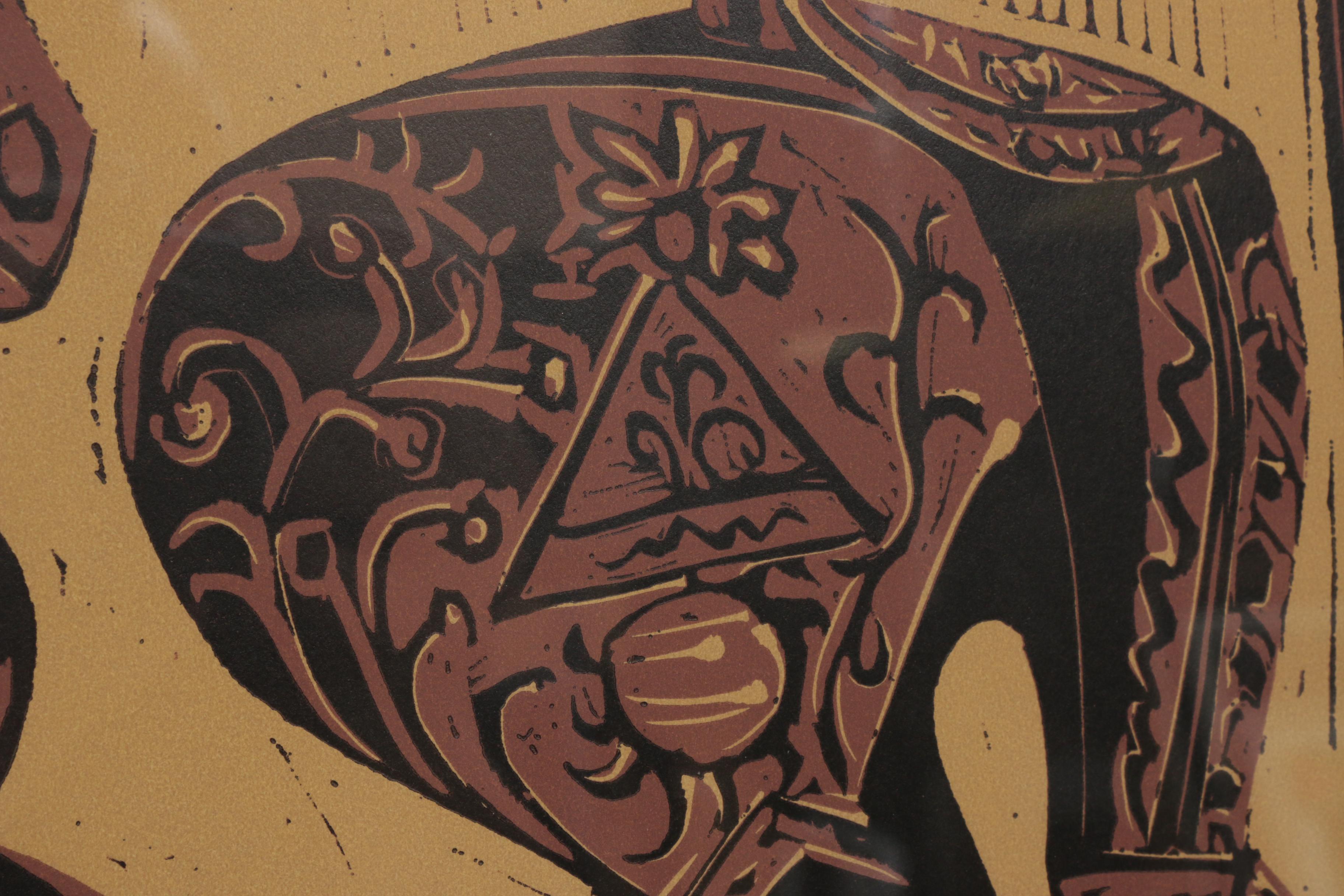 Pablo Picasso Linoleum Cut "Picador and Matador"
