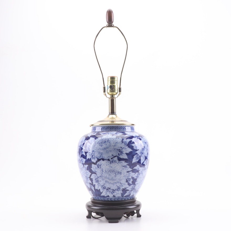 Converted Chinese Blue and White Vase Table Lamp