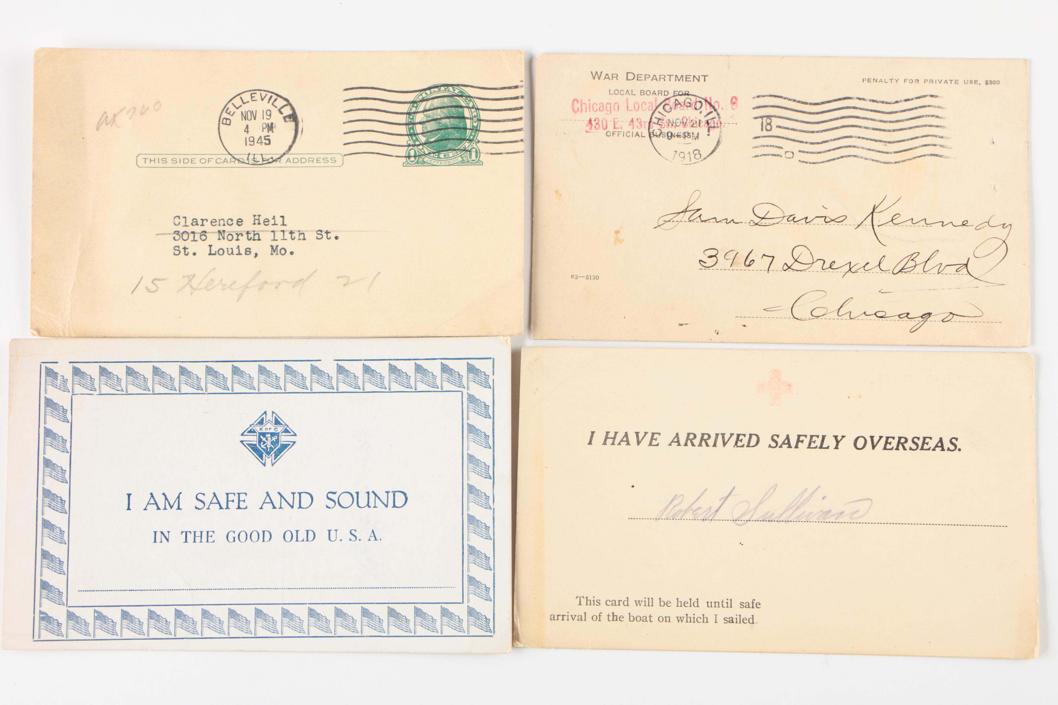 WWI Soldier Mementos, Photographs, Postcards, P.O.W. Letters, and More, 1910s