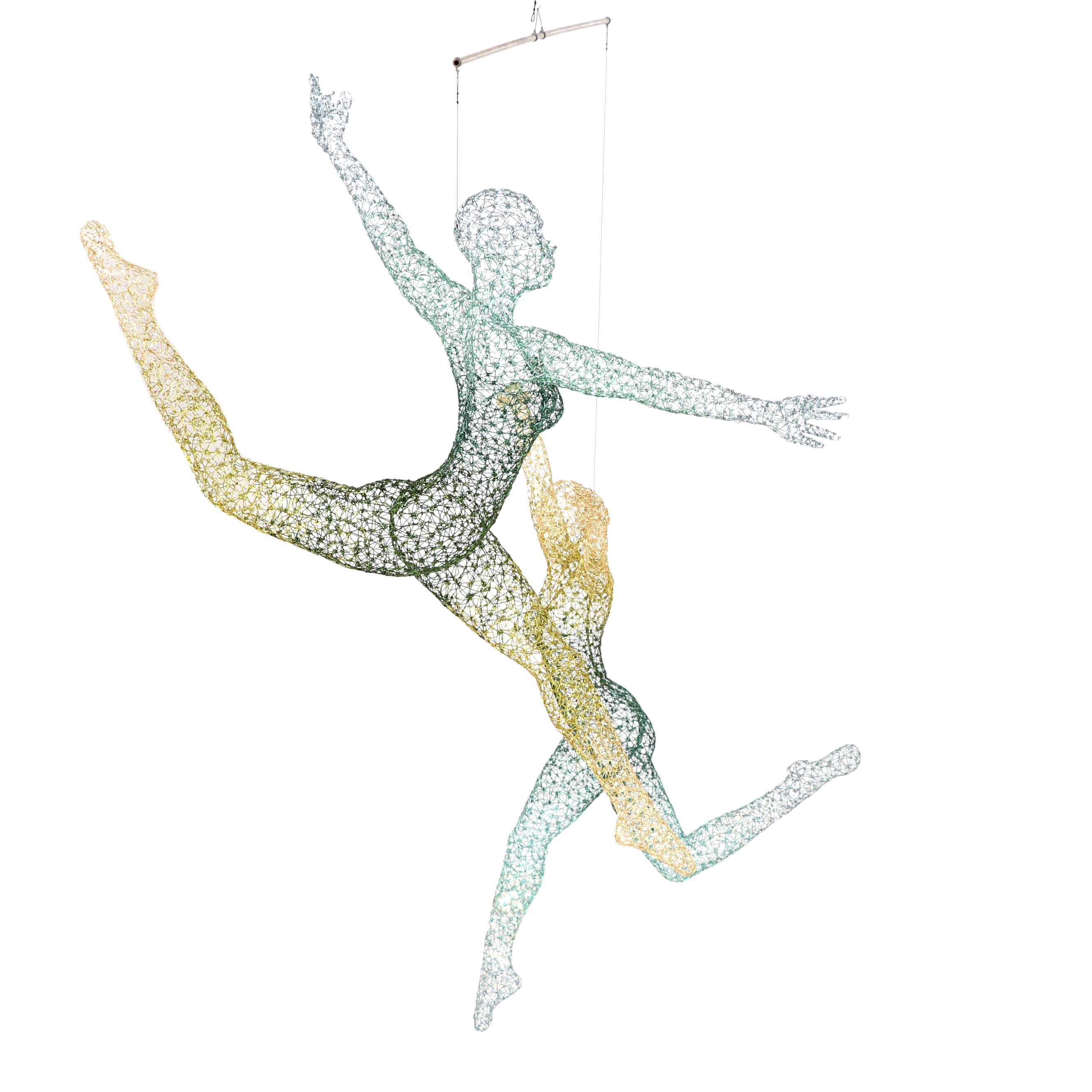Michael Gard Modernist Wire Sculpture of Dancers