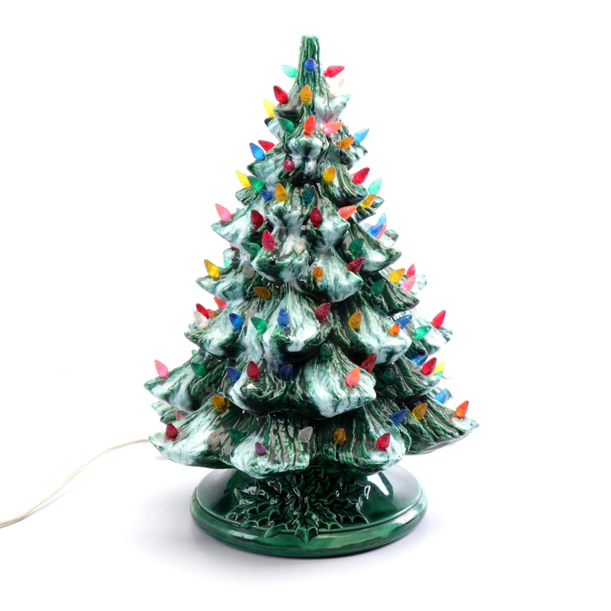 Ceramic Christmas Tree Table Lamp