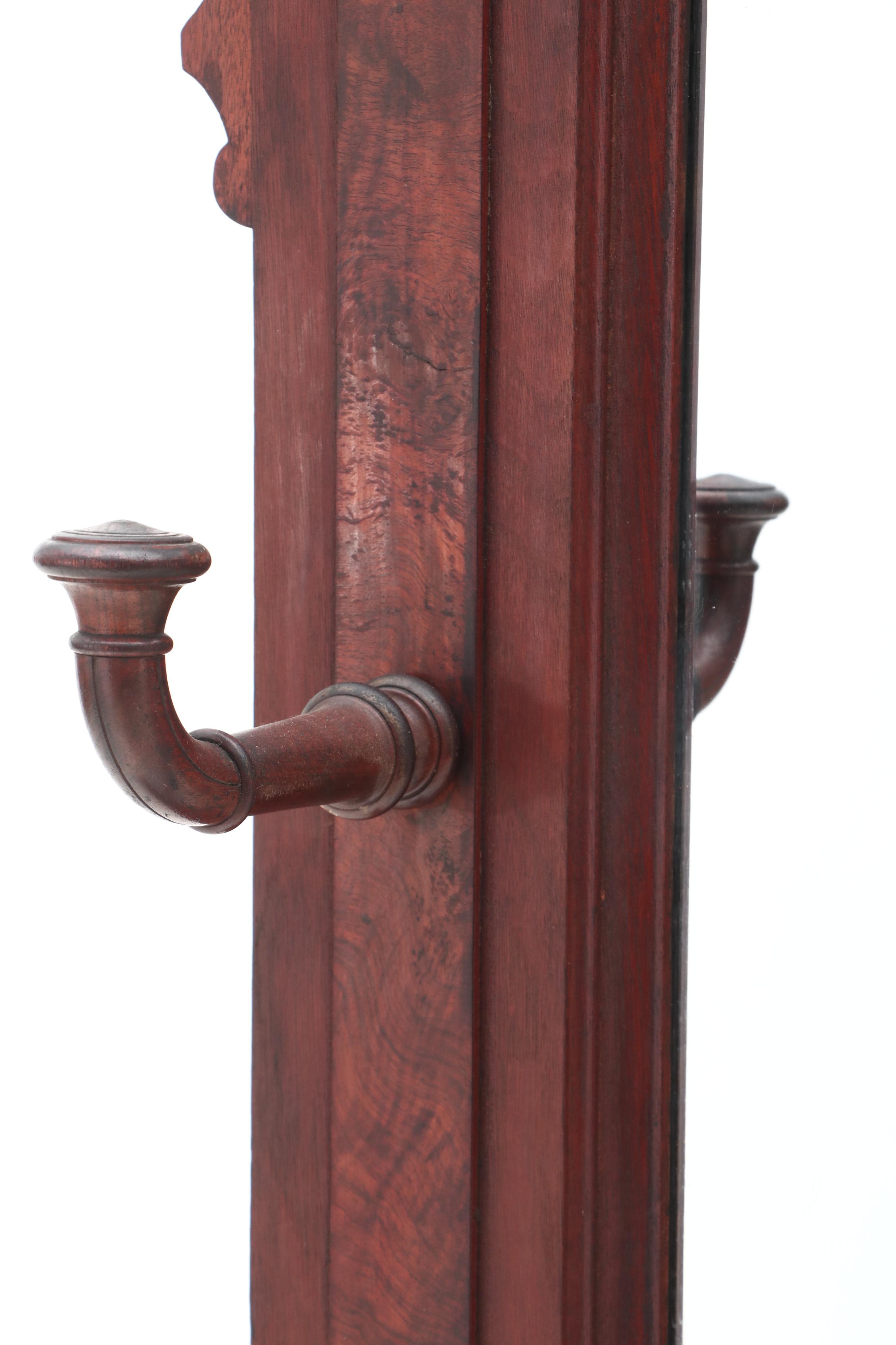 Eastlake Victorian Walnut Hall Tree, Late 19th Century