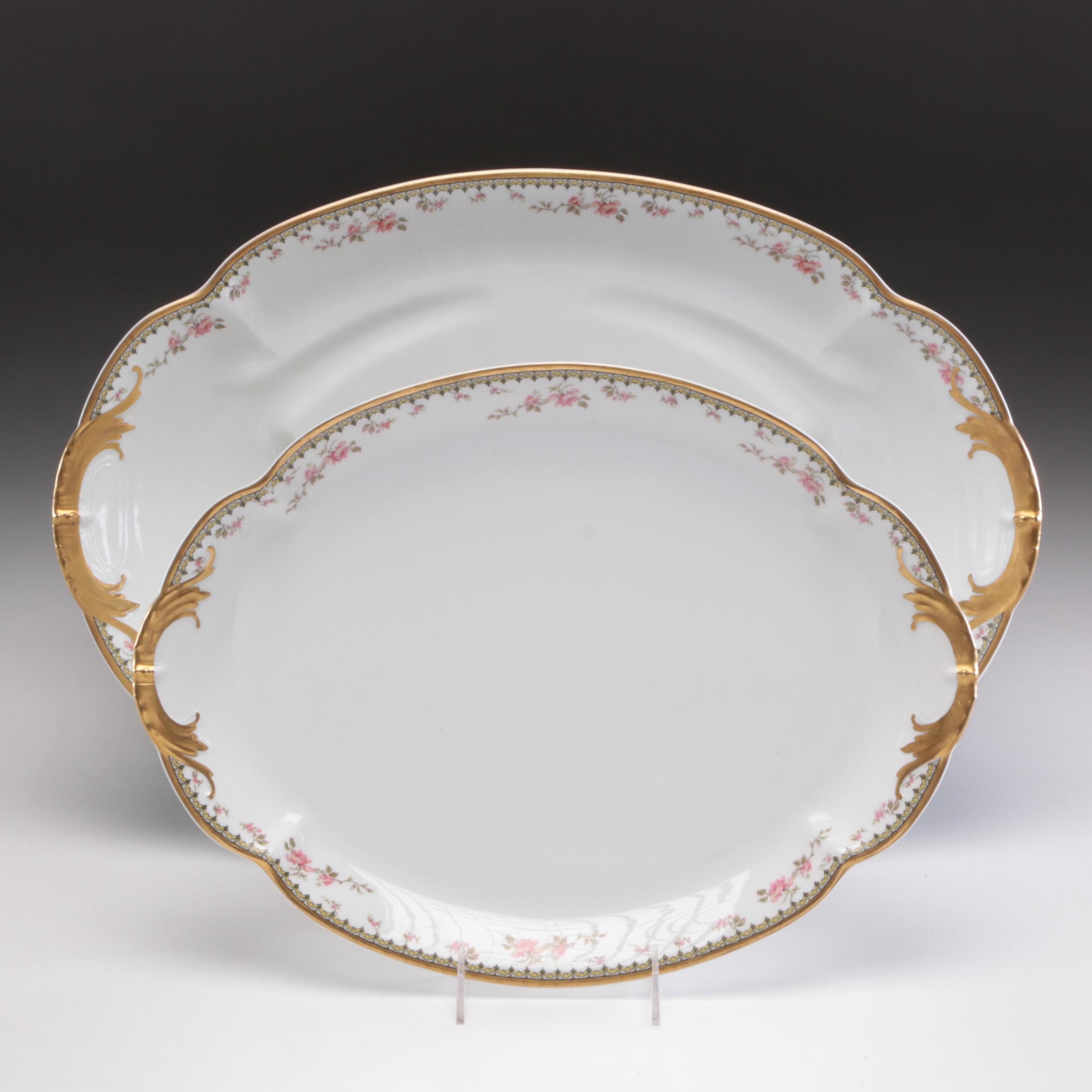 Haviland & Company Porcelain Serving Platters, Mid-Century