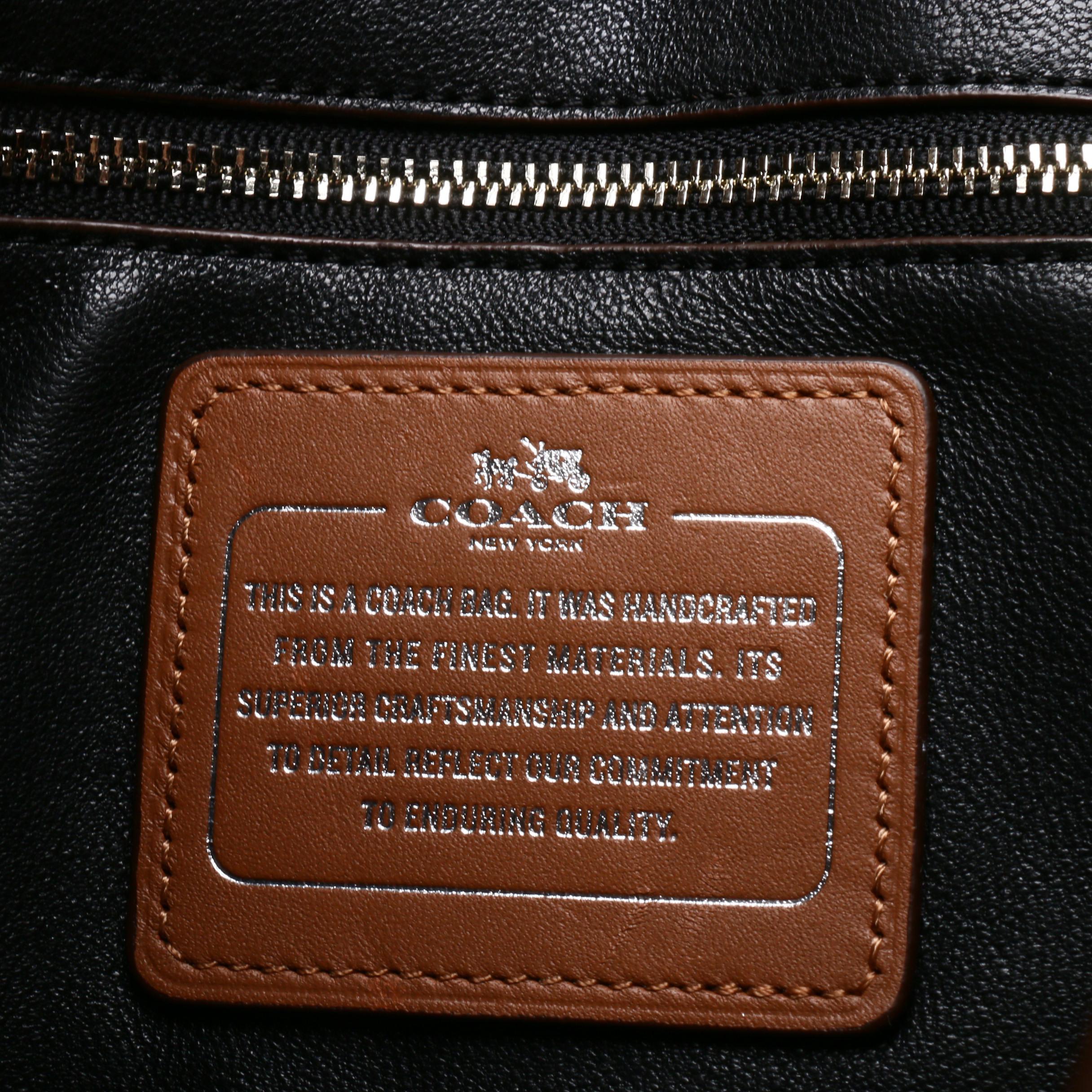 Coach New York Nomad Hobo Bag in Saddle Glove Tan Leather