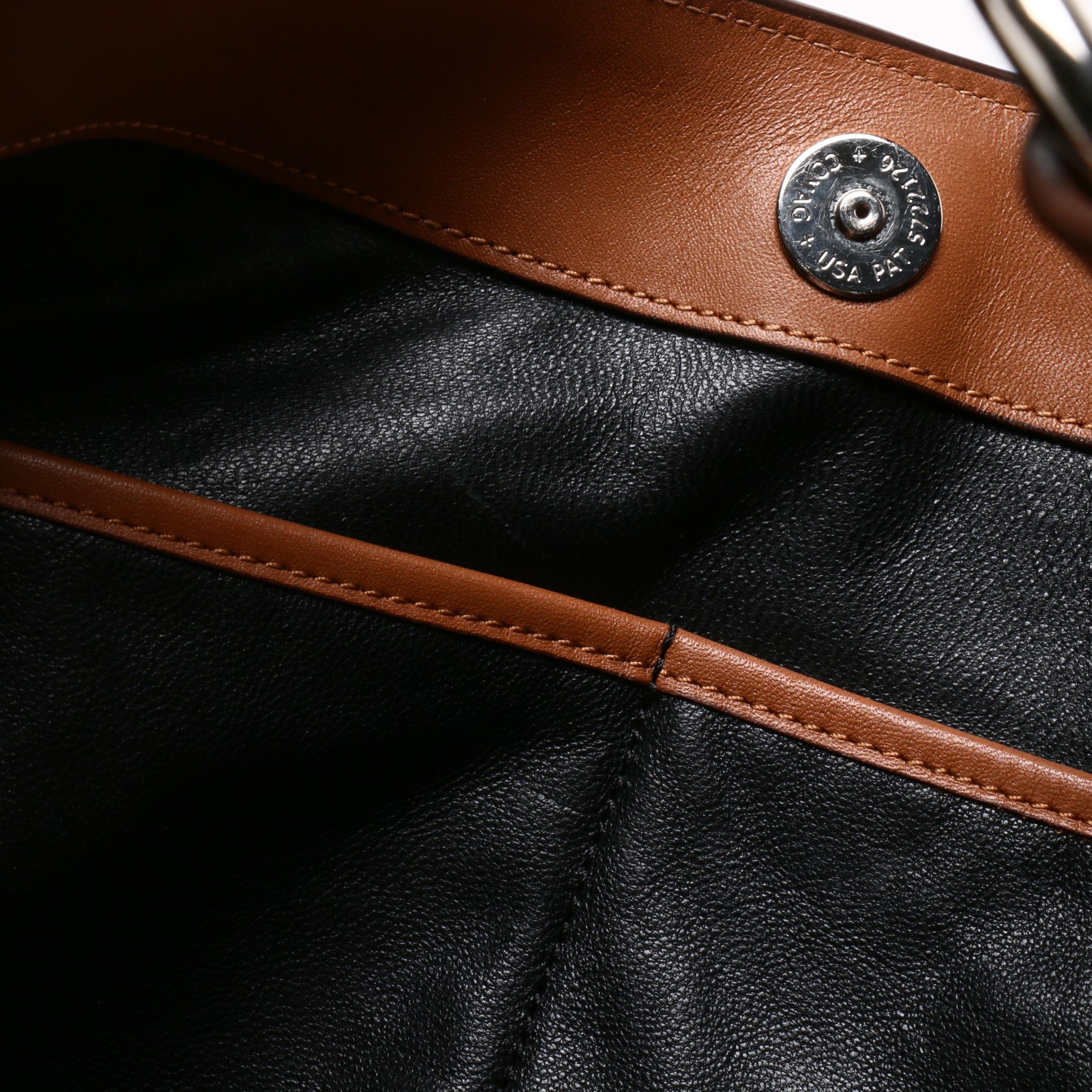 Coach New York Nomad Hobo Bag in Saddle Glove Tan Leather