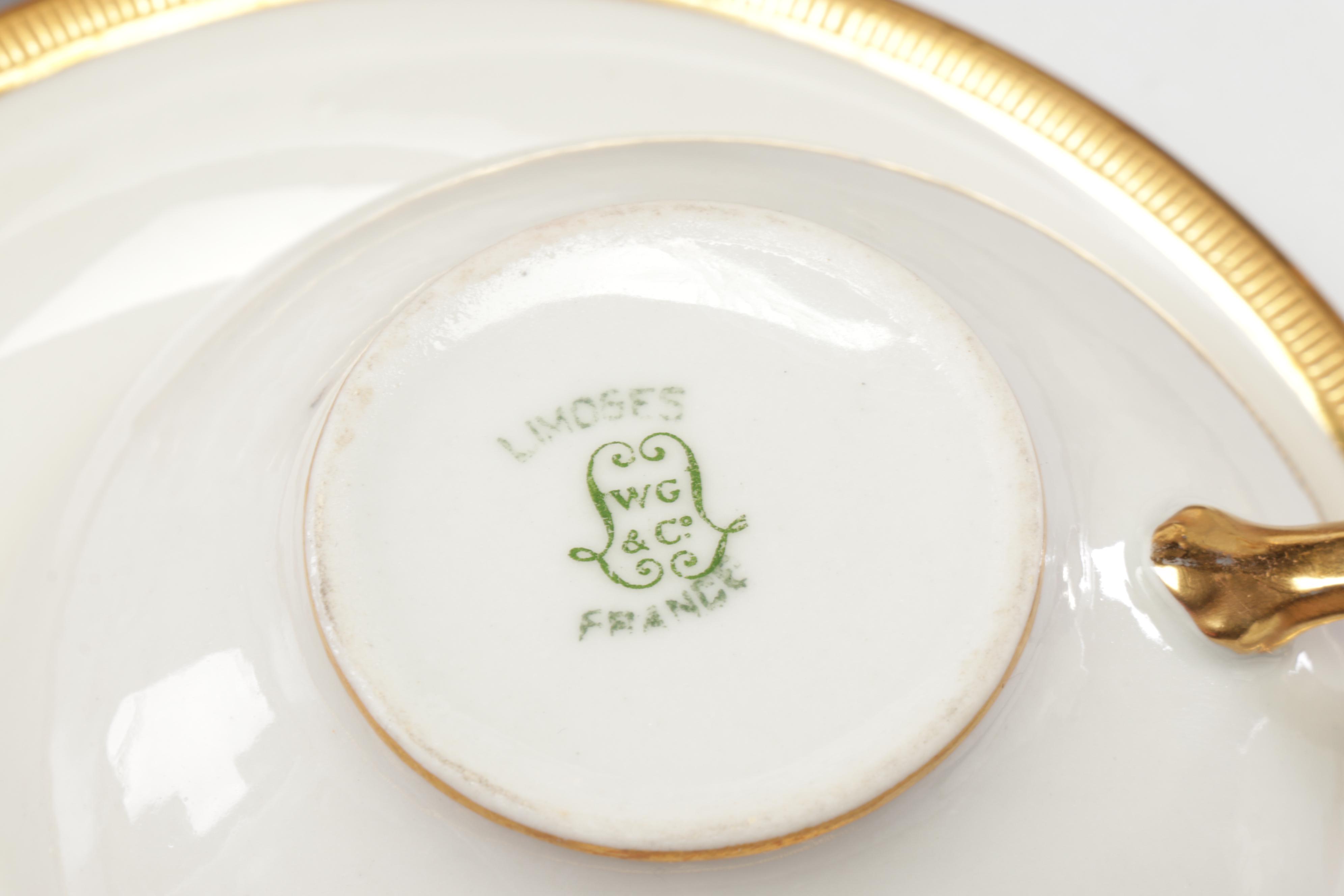 Haviland, Lenox and Wm Guerin & Co Gold Rimmed Porcelain Dishes