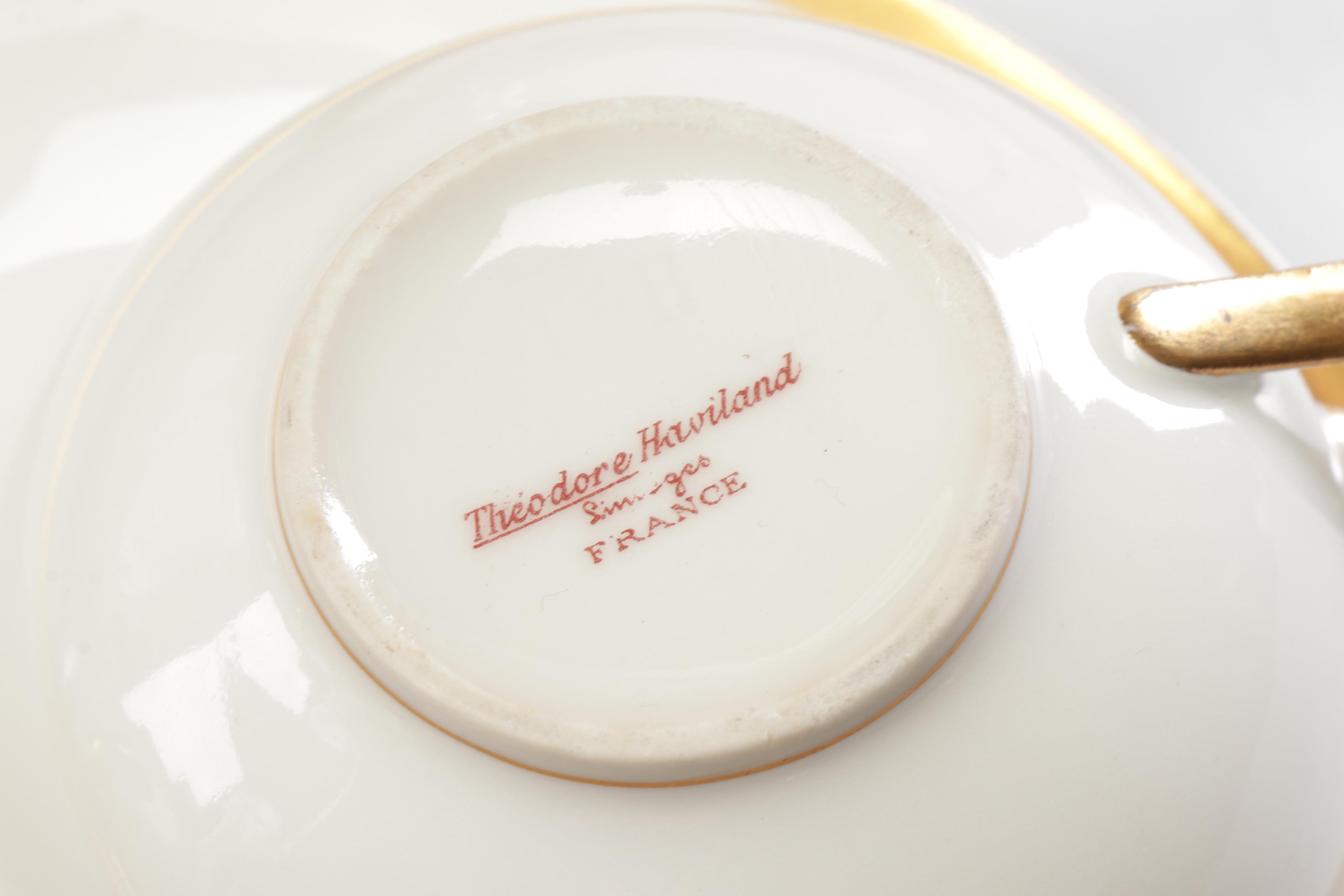 Haviland, Lenox and Wm Guerin & Co Gold Rimmed Porcelain Dishes