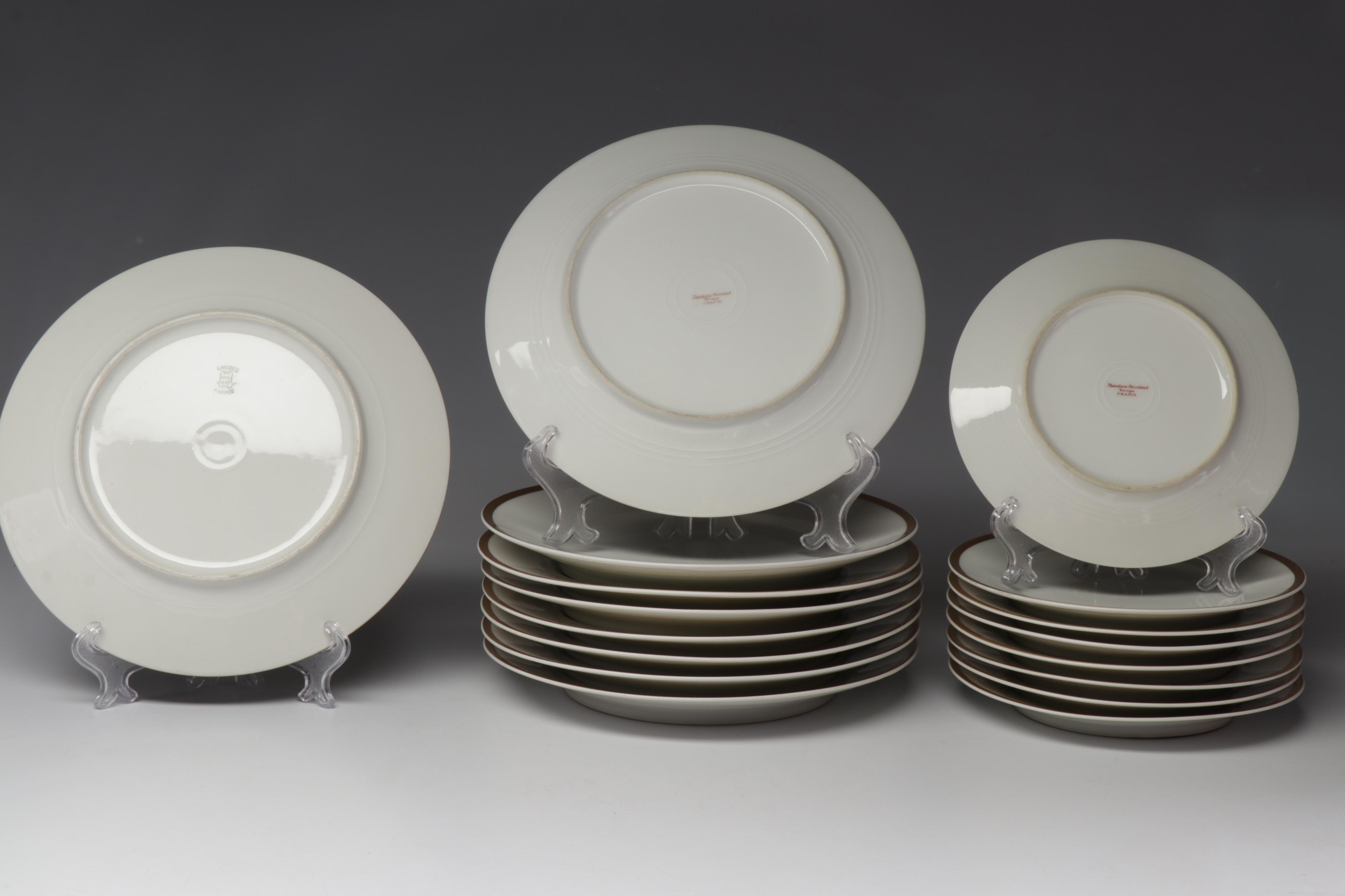 Haviland, Lenox and Wm Guerin & Co Gold Rimmed Porcelain Dishes