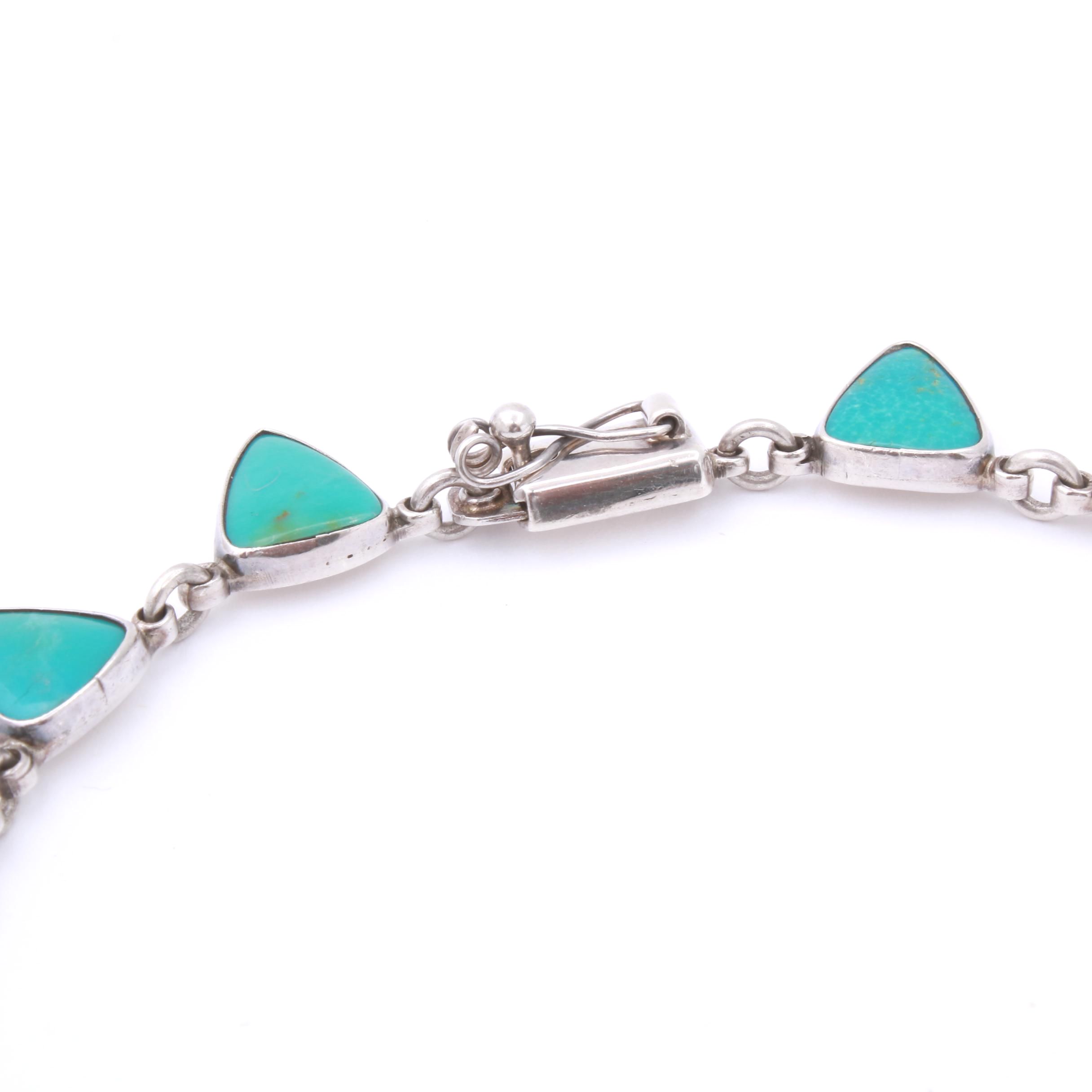 Federico Jiménez Mexican Sterling Silver Turquoise Necklace