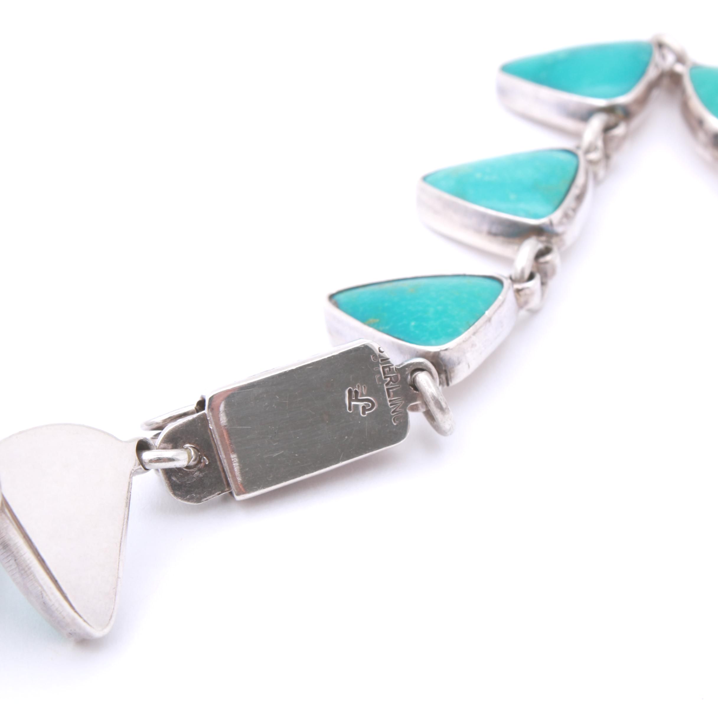 Federico Jiménez Mexican Sterling Silver Turquoise Necklace