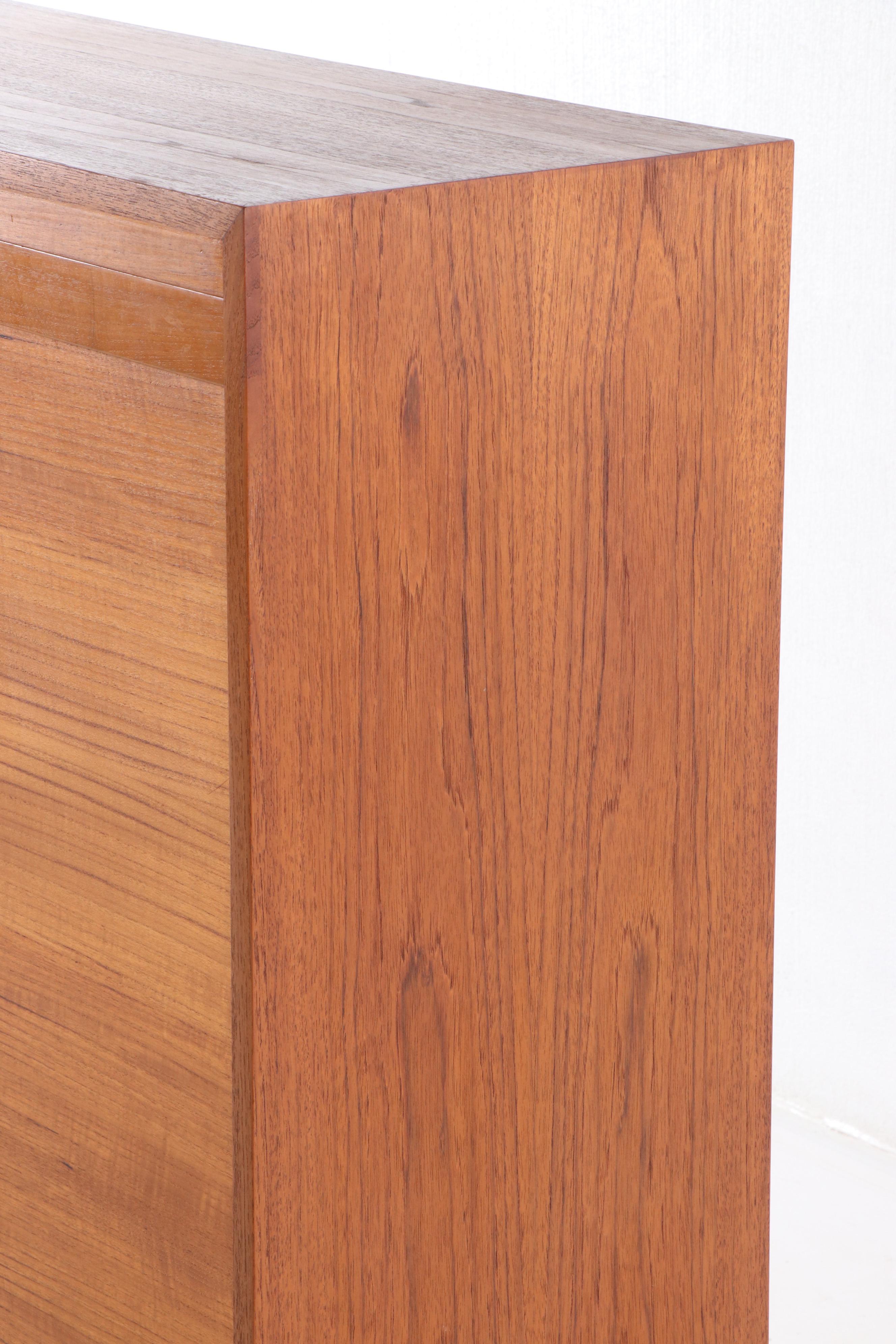 Danish Modern Teak Tambour File Cabinet