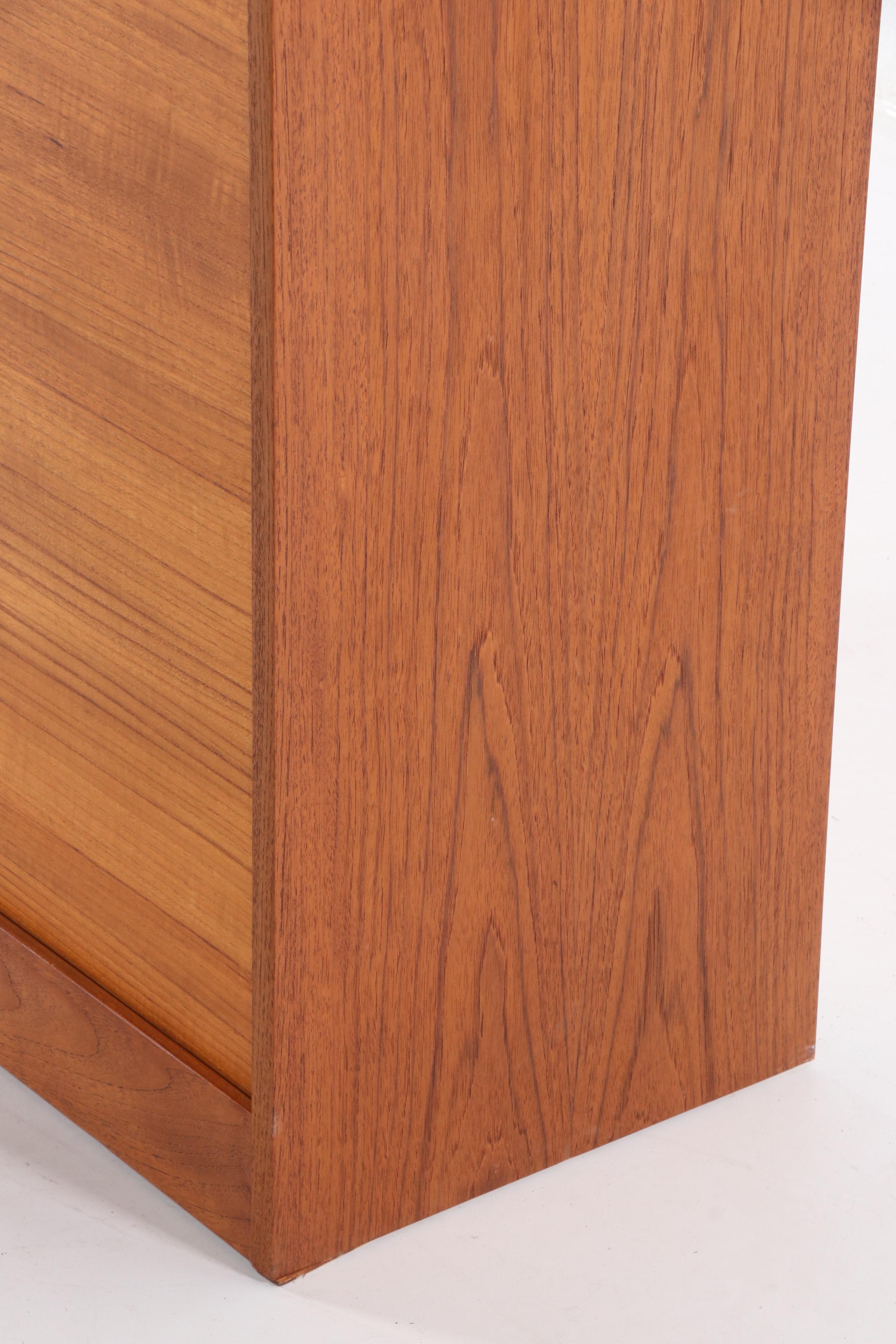 Danish Modern Teak Tambour File Cabinet