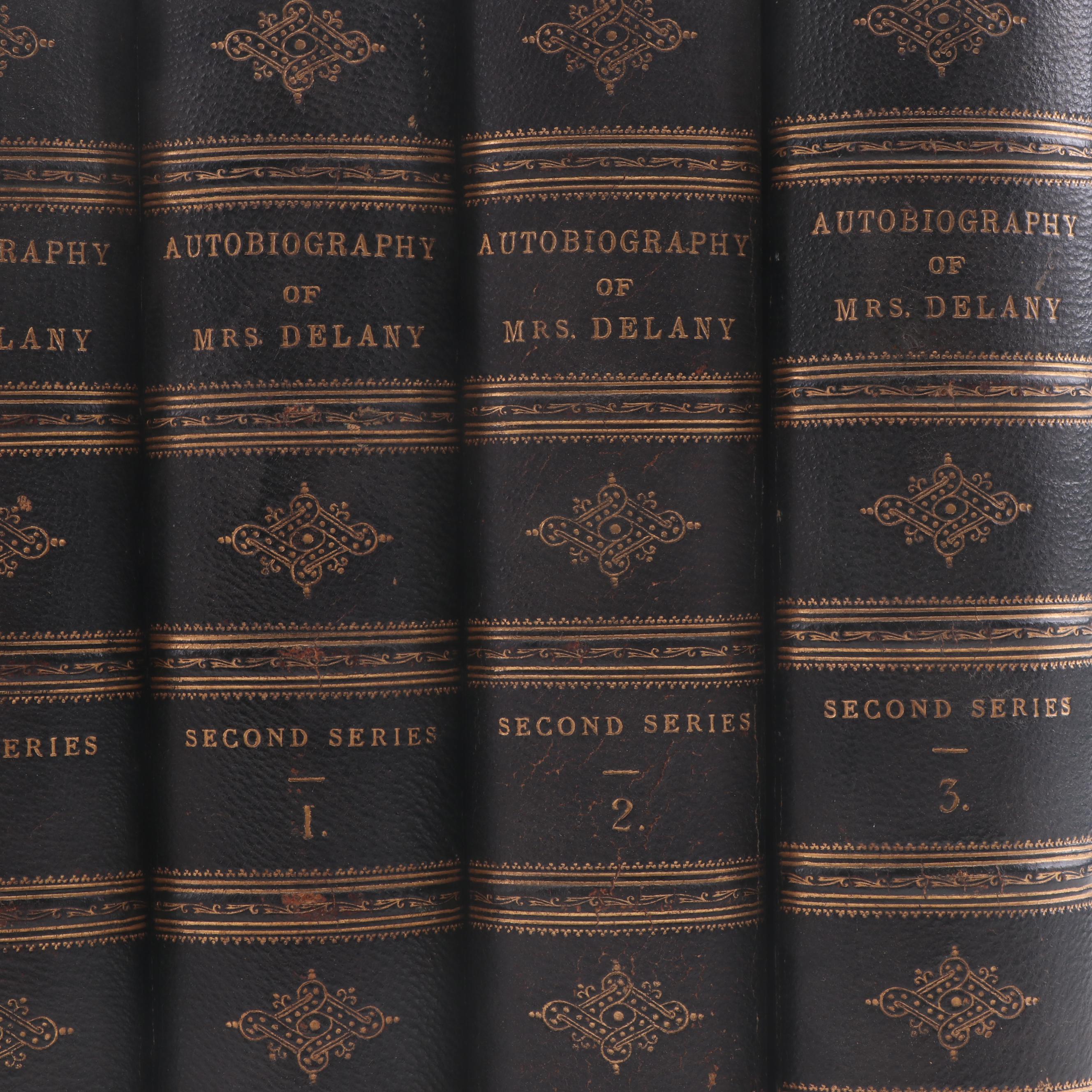 1861 and 1862 "Autobiography of Mary Granville, Mrs. Delany" in Six Volumes