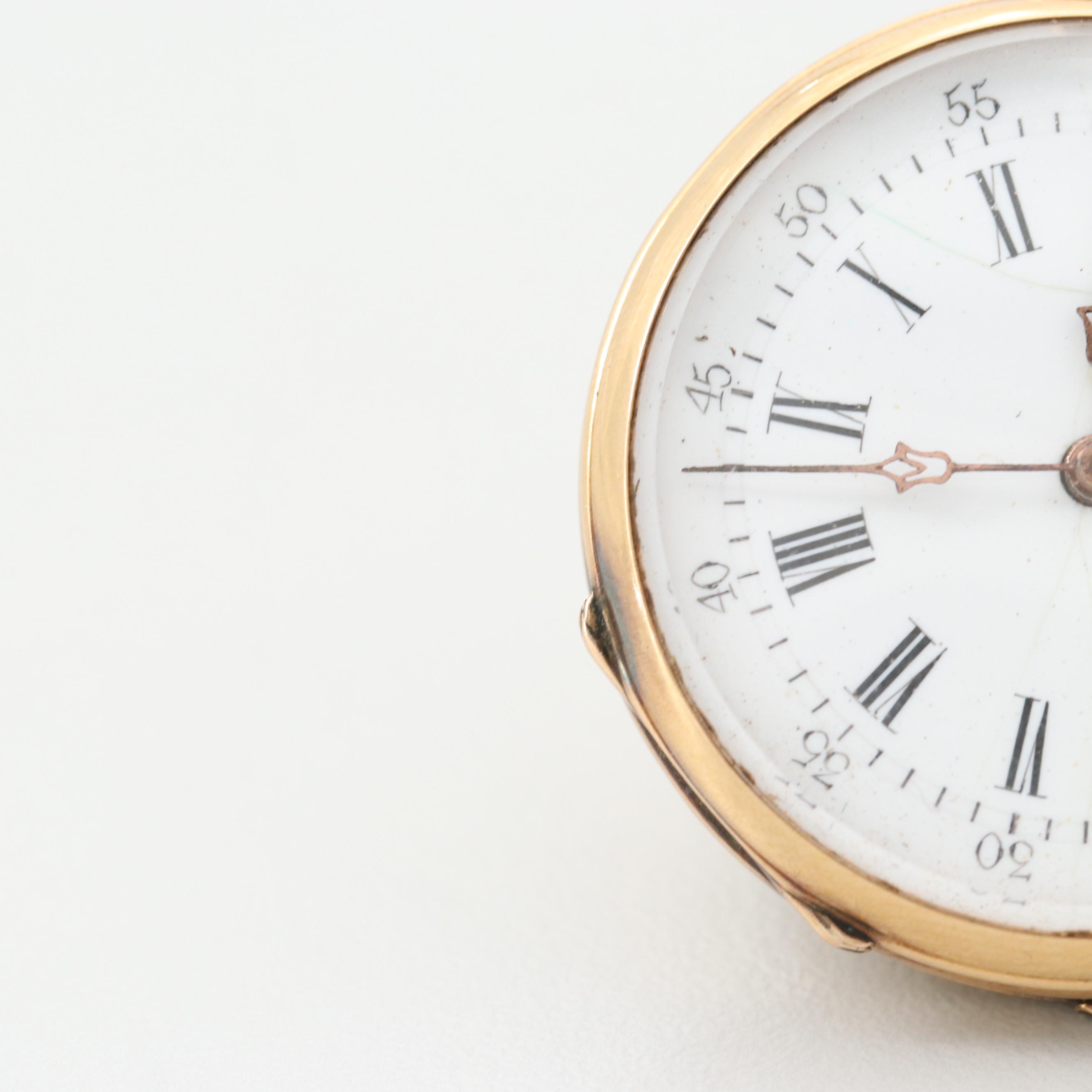 18K Yellow Gold European Pocket Watch