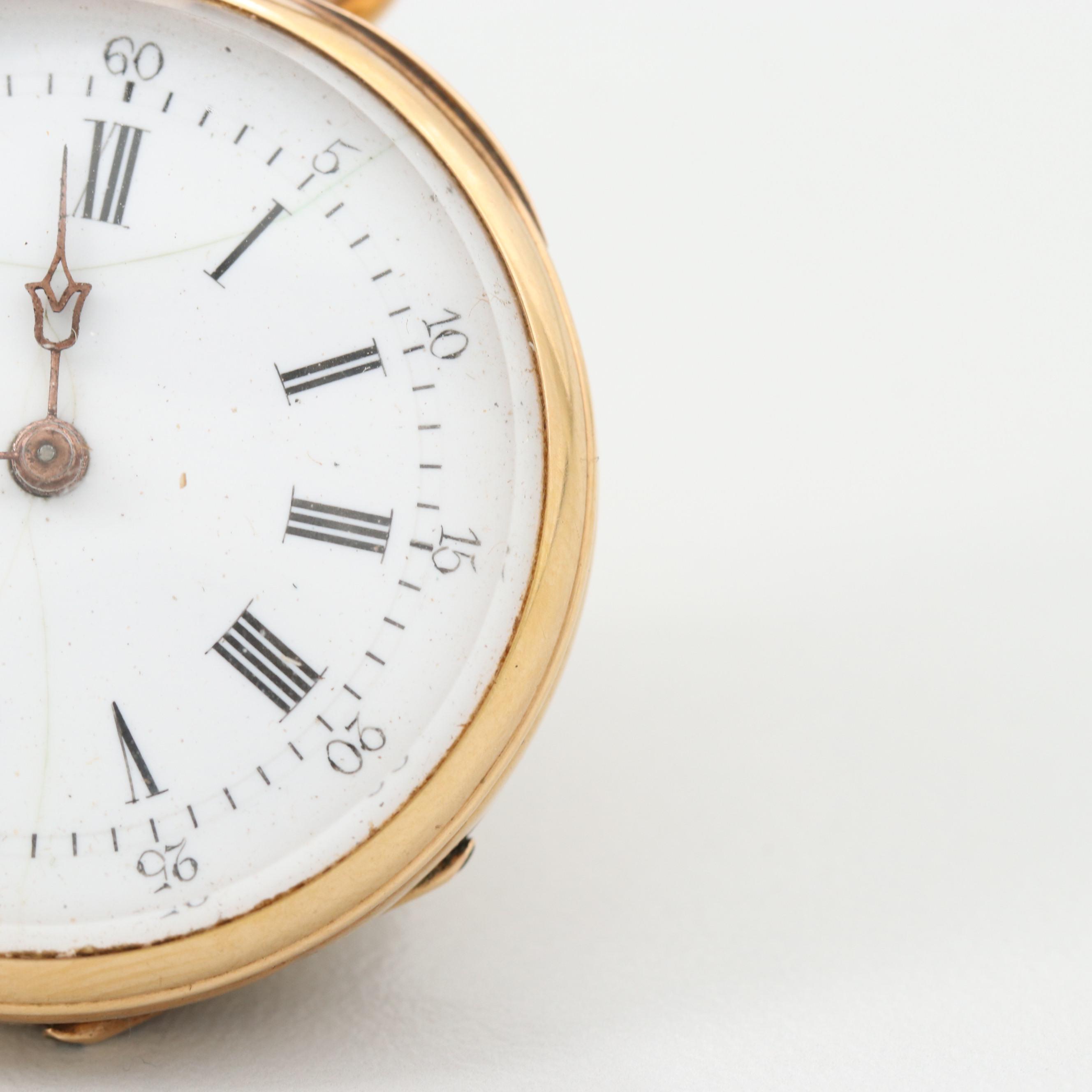 18K Yellow Gold European Pocket Watch