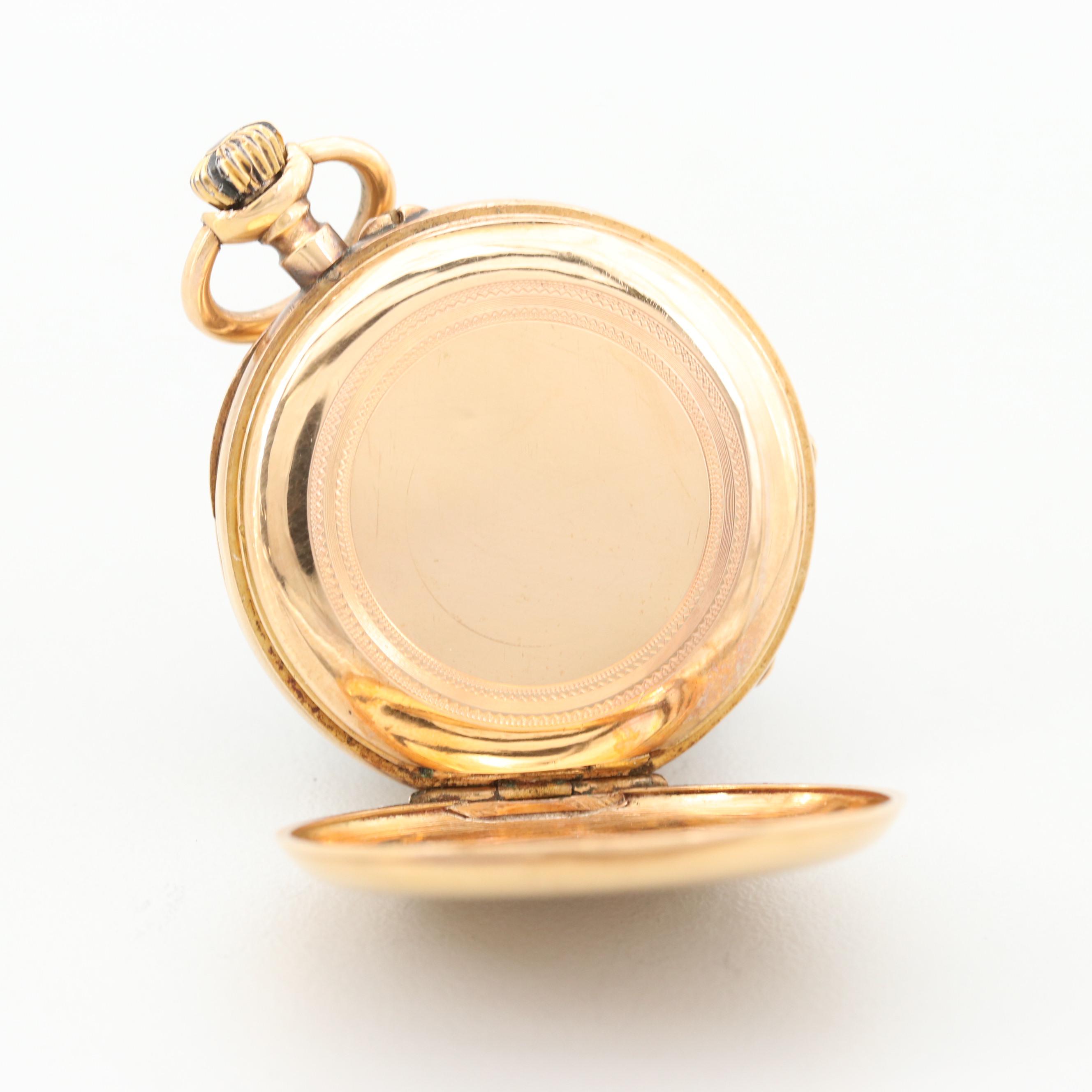 18K Yellow Gold European Pocket Watch