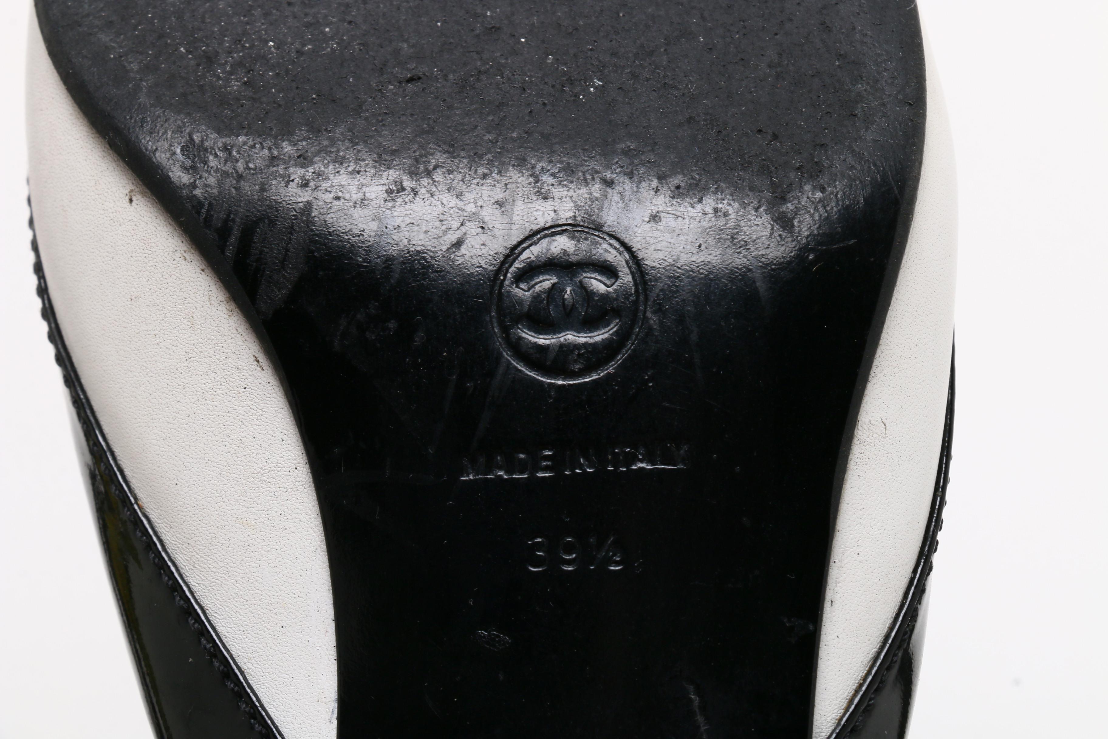 Prada Leather Slingback Sandals with Chanel Patent Leather Mules